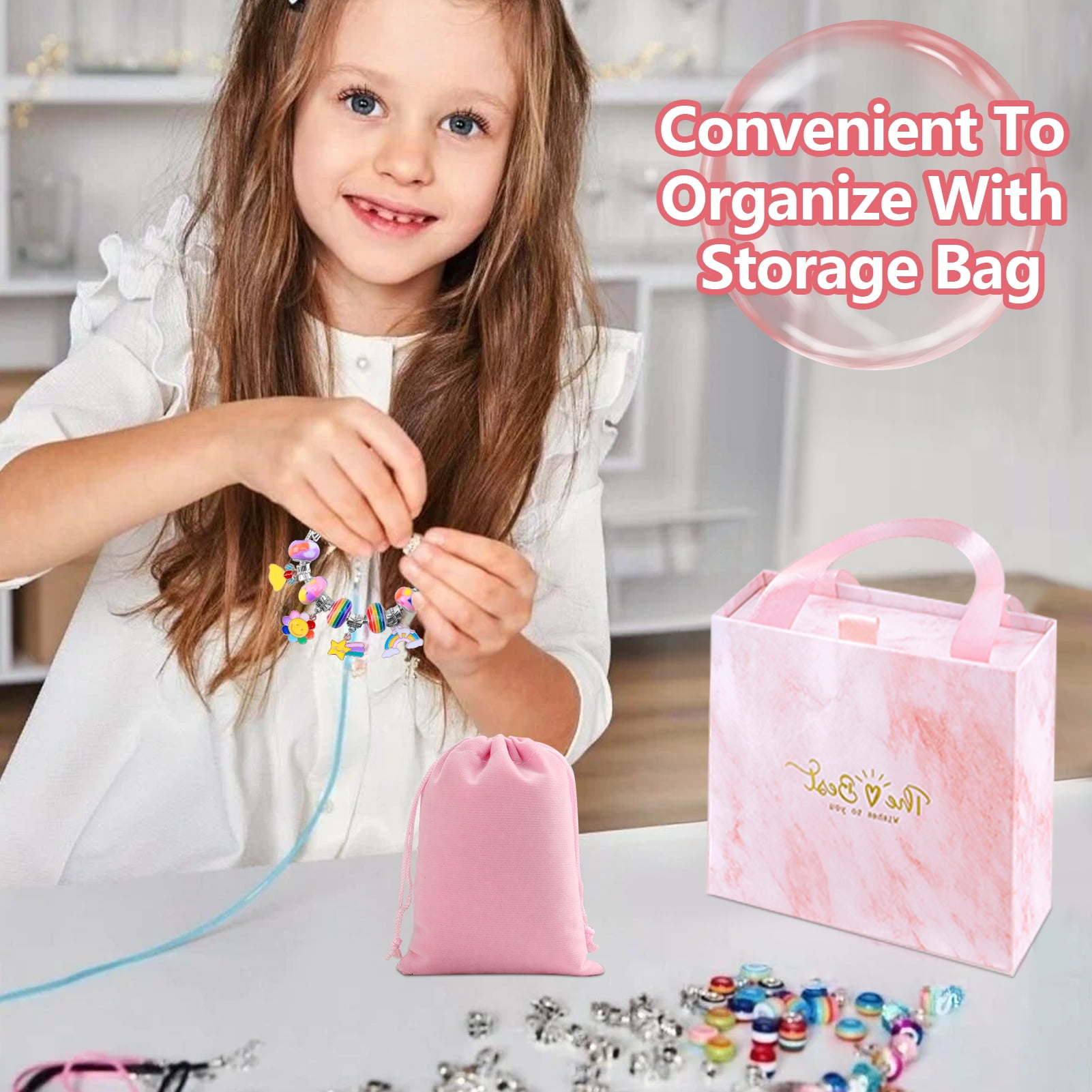 Yalumo Charm Bracelet Making Kit DIY Jewelry Craft Set for Girls (67 Pieces) ugi8f