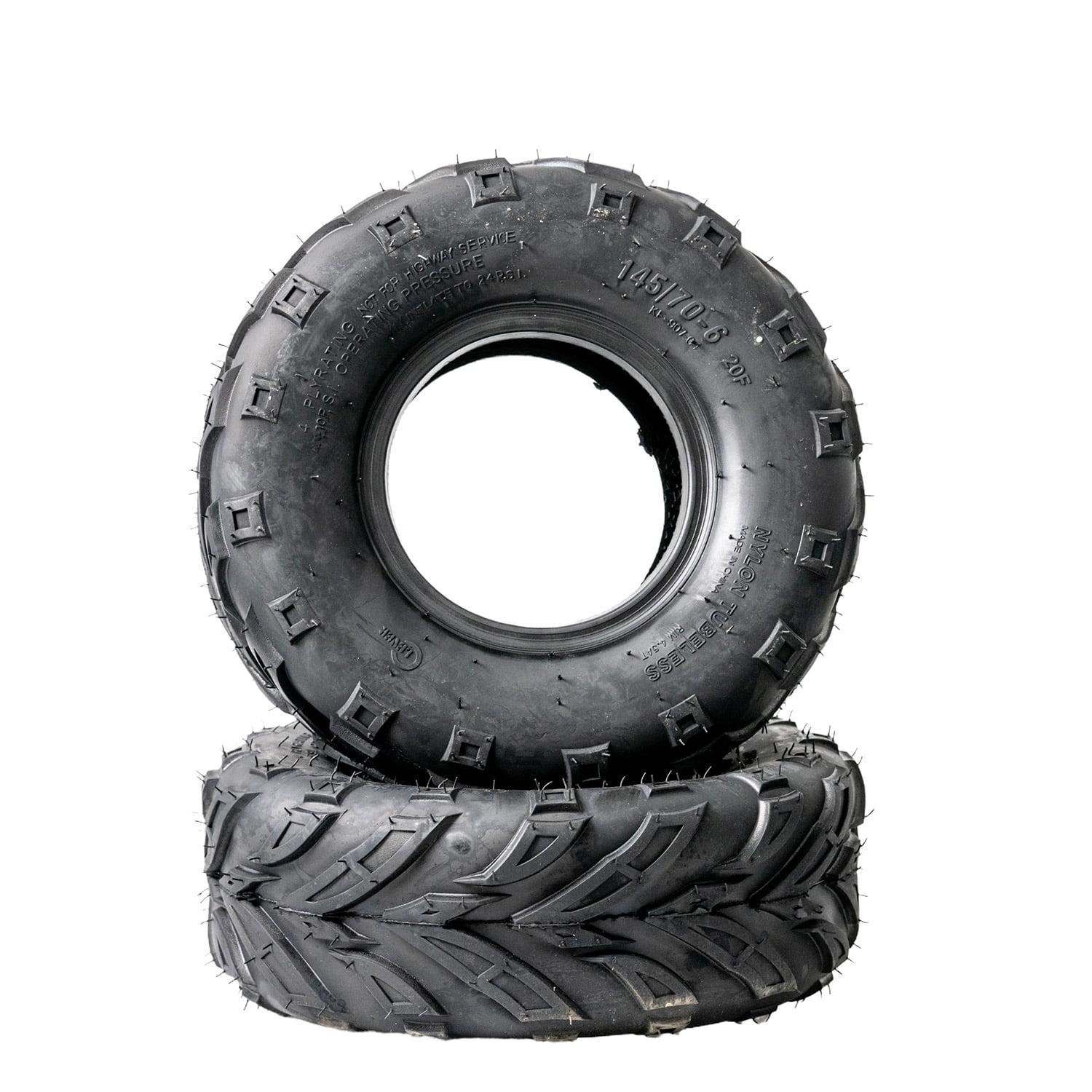AlveyTech 145/70-6 V-Tread Off-Road Tire for Mini Bikes and Go-Karts (145/70-6) 9qxei