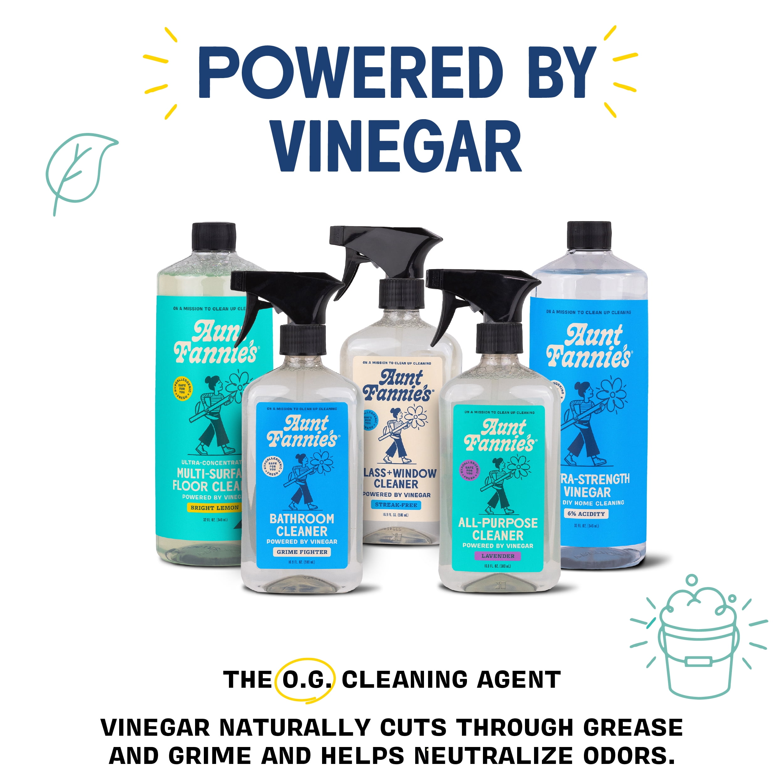 Aunt Fannie’s Toilet Bowl Cleaner, Vinegar-Powered Stain Remover, Eucalyptus Scent (24 fl oz) 1ug7m