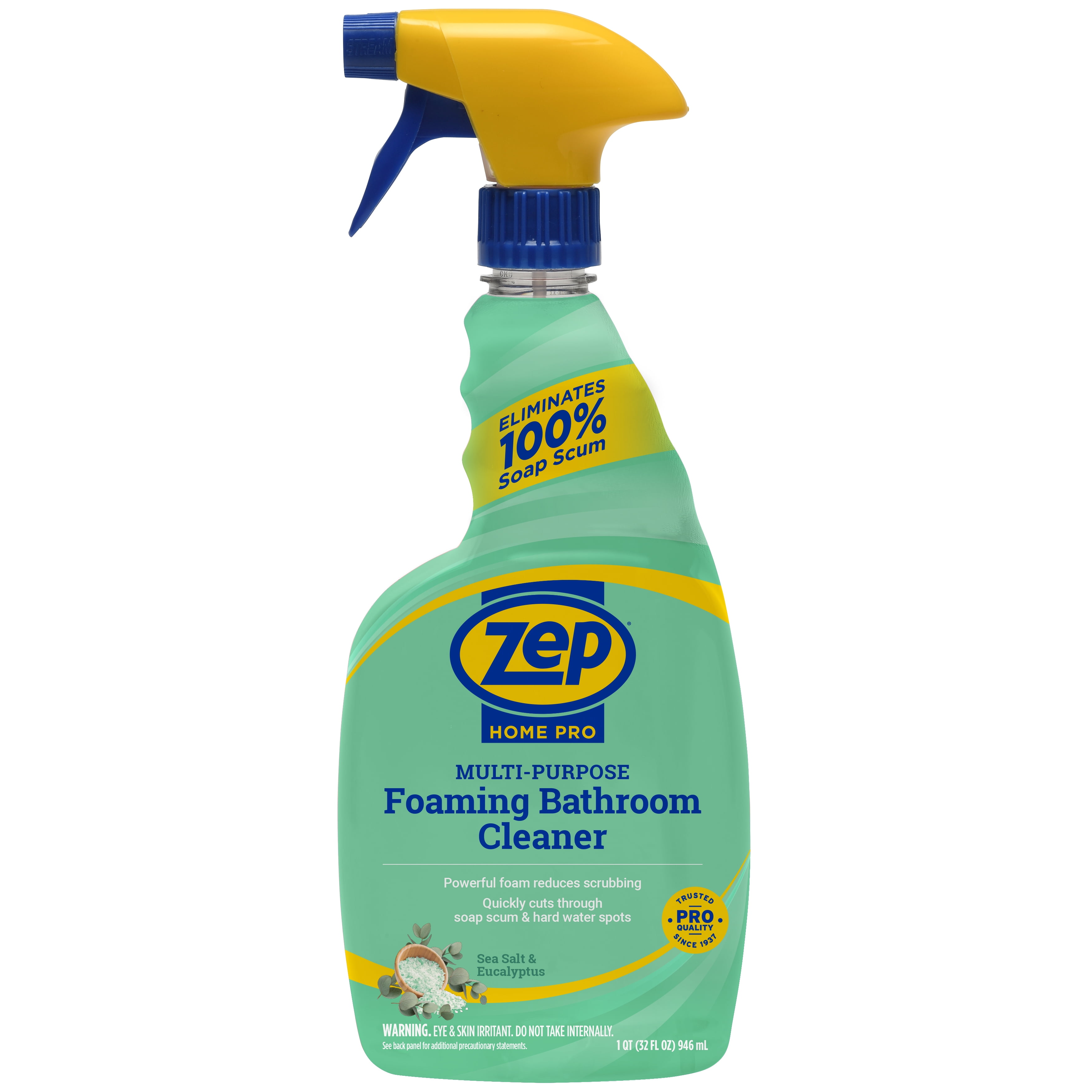 Zep Home Pro Multi-Purpose Foaming Bathroom Cleaner (Eucalyptus & Sea Salt, 32 fl oz) 9wu04