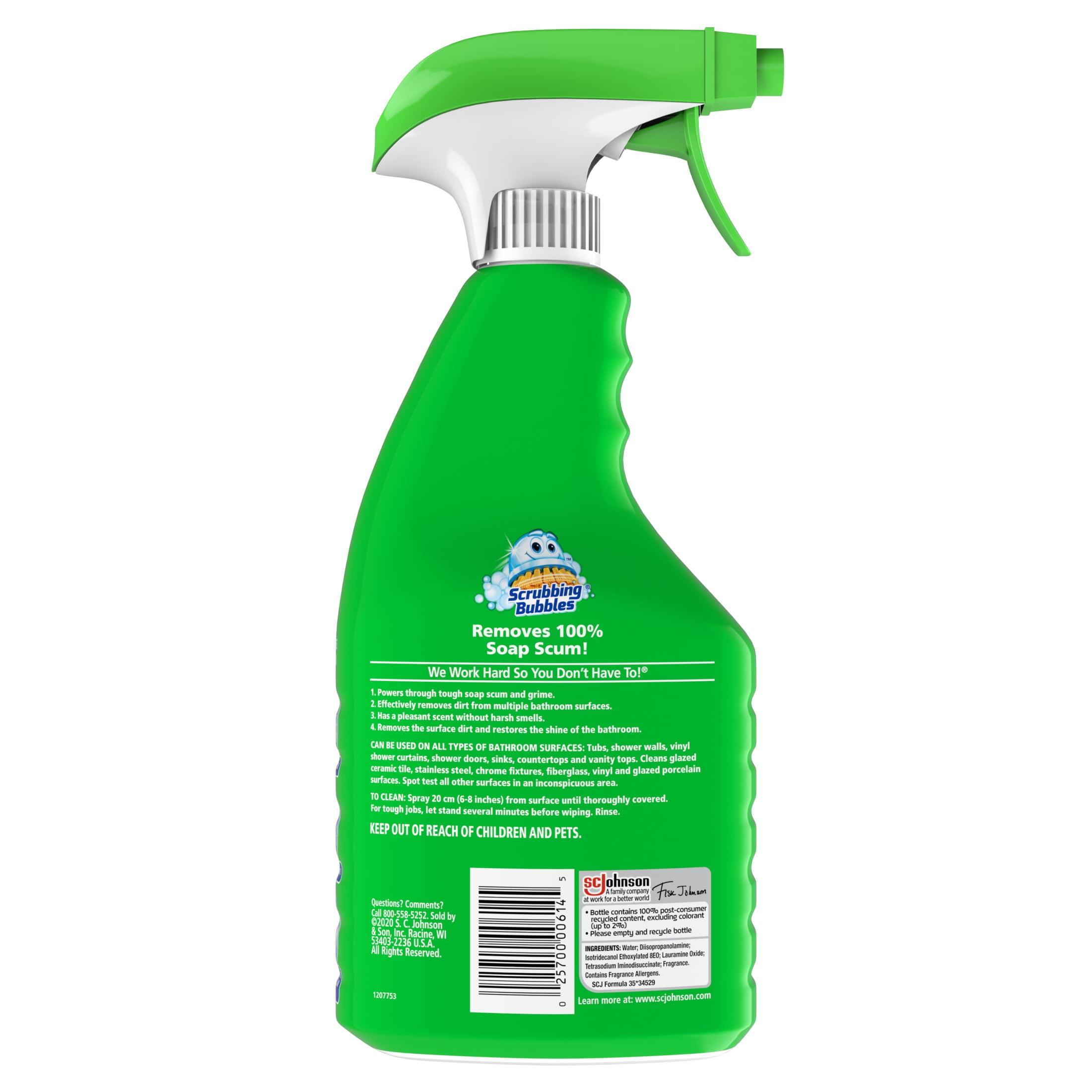 Scrubbing Bubbles Grime Fighter Bathroom Disinfectant Cleaner Spray (Berry Burst, 32 fl oz) qmg6i