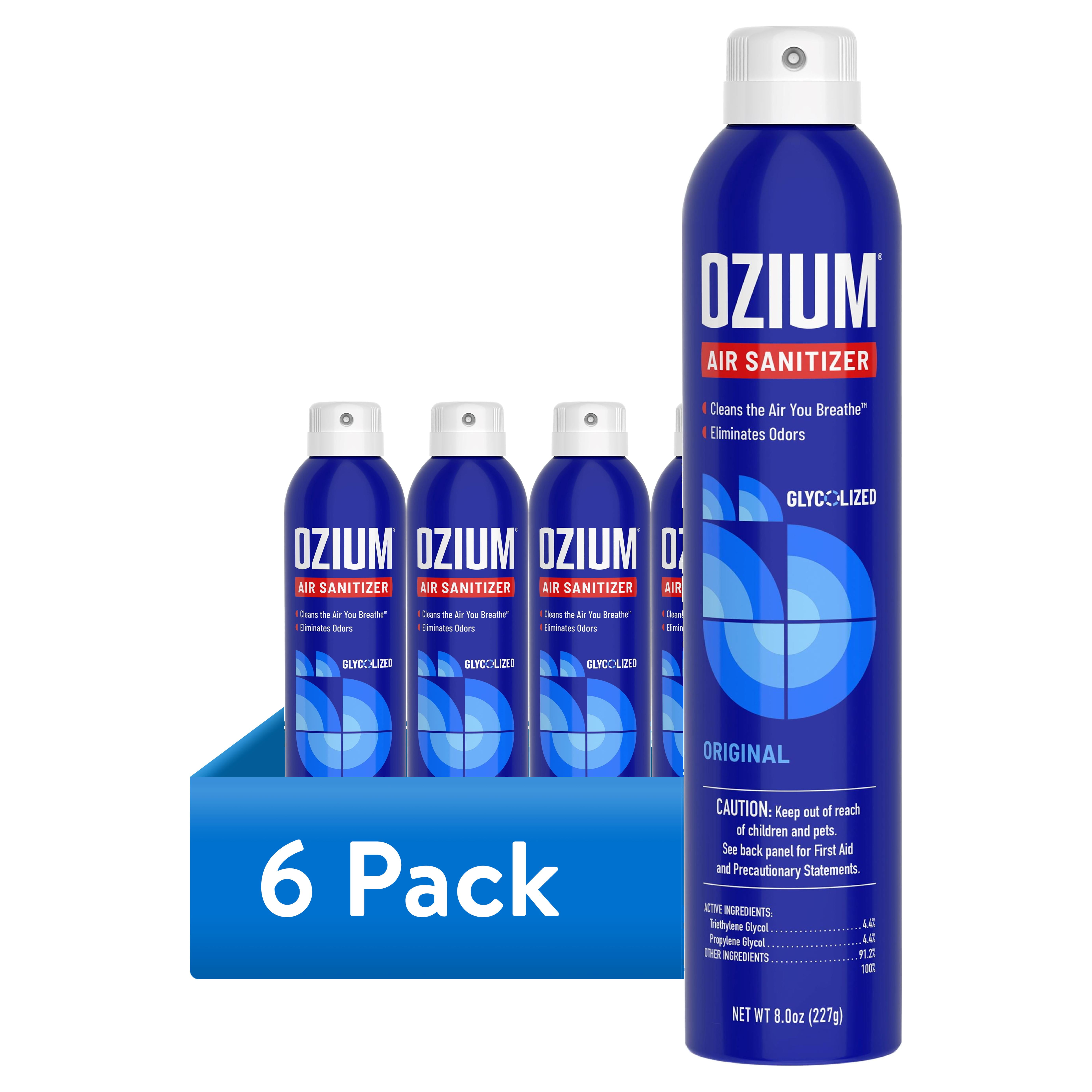 Ozium Air Sanitizer Spray, Original Scent, Odor Eliminator (6 Pack, 8 oz) timhe