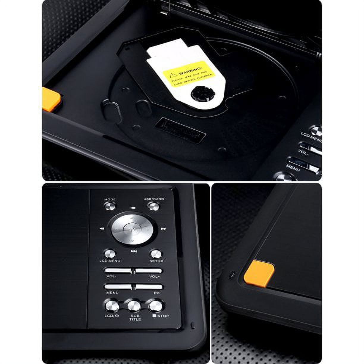 CocoBear Portable DVD Player with 7.5 in Swivel Screen, USB and SD Card Support (Black, 7.5 in) 9swnm