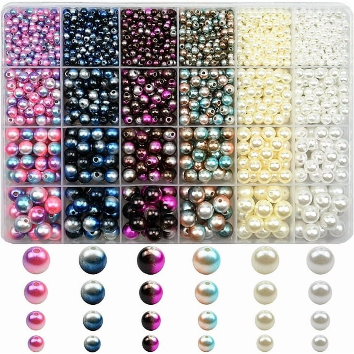 Walkfairy Pearl Beads for Jewelry Making Kit (Multicolor, 1890 Pieces) le5lc