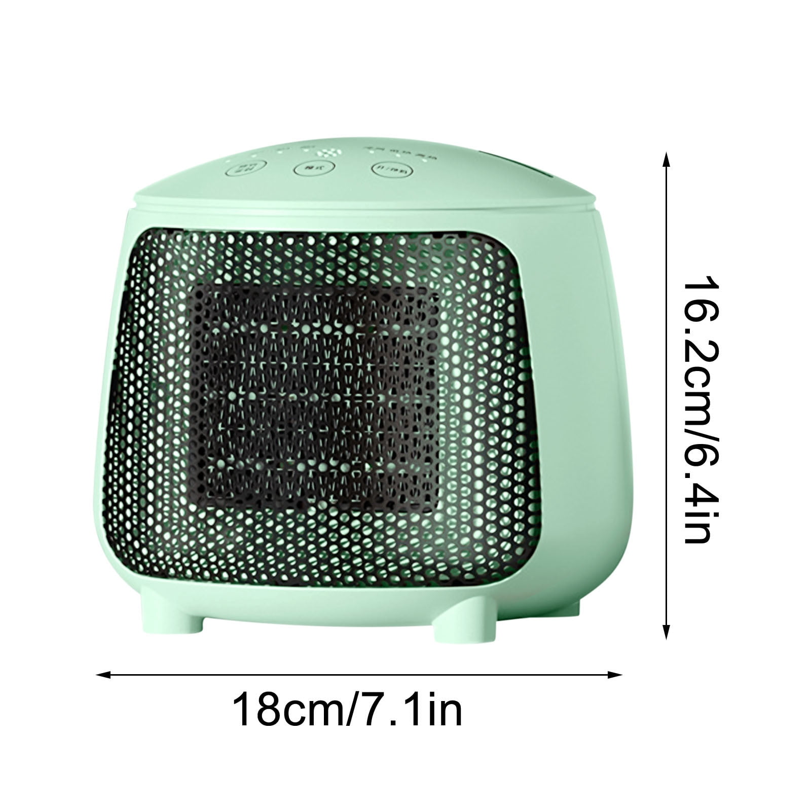 YZEGDCH Portable Electric Space Heater with Adjustable Thermostat and Timer (Green, 1500W) vvudt