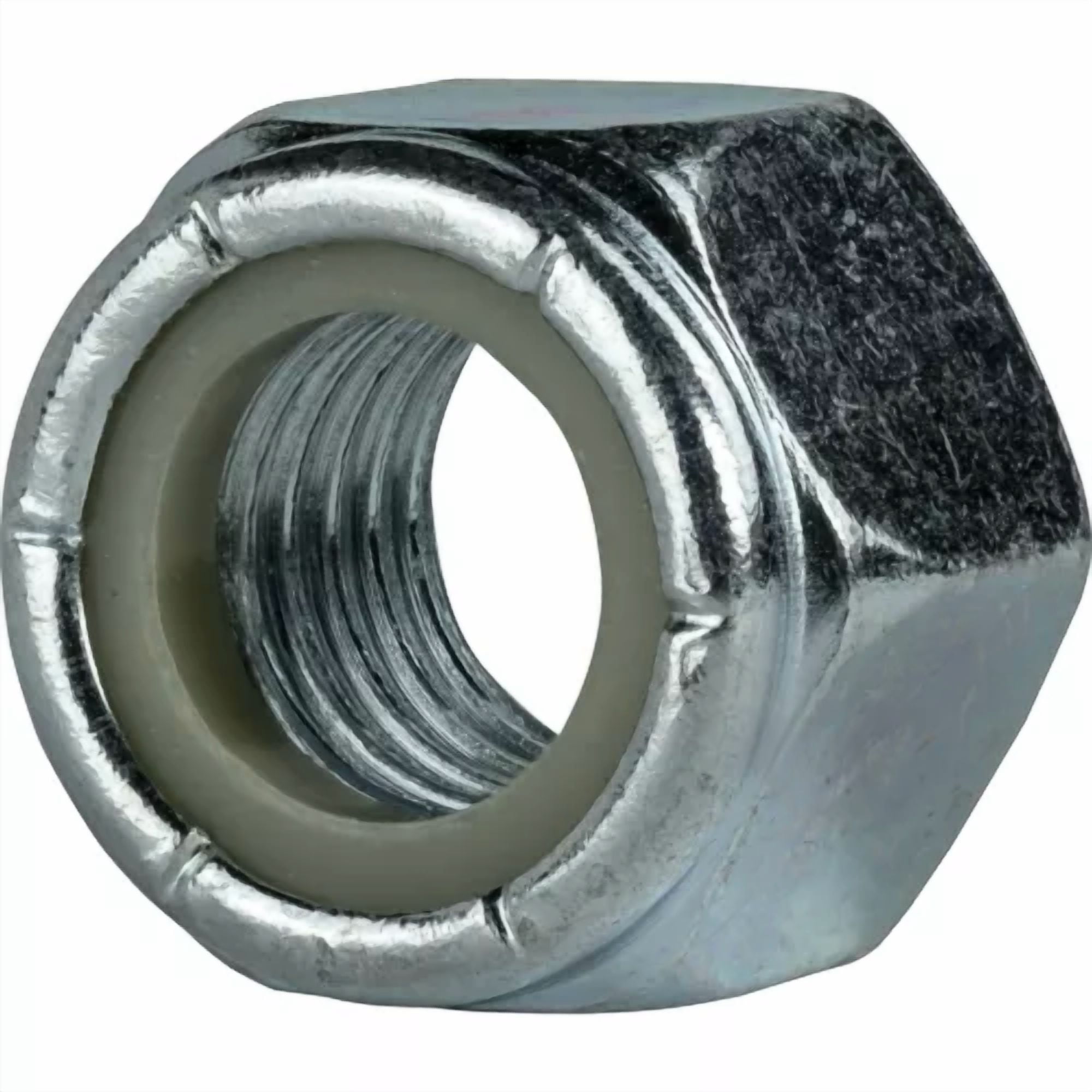 Knack #8-32 Nylon Insert Hex Lock Nuts, Grade 2 Zinc Plated Steel (100 Pack) gxpfp