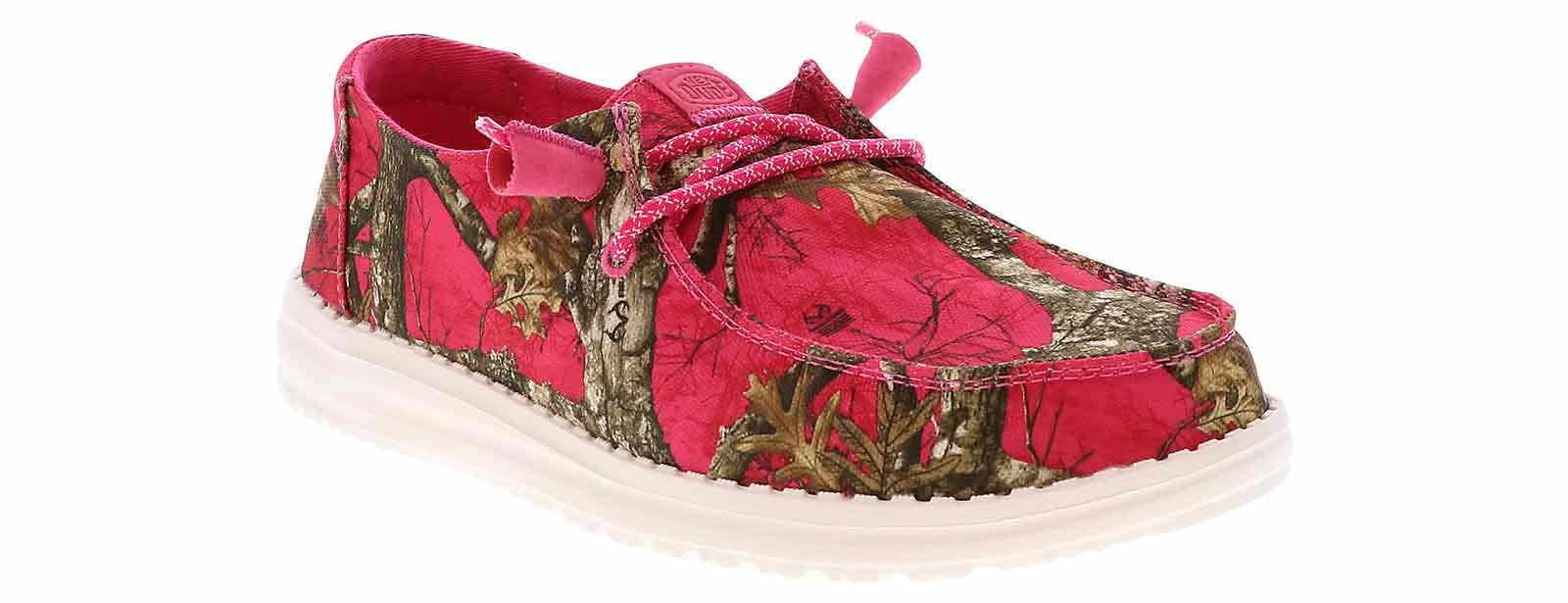 HEYDUDE Wendy Realtree Edge Casual Shoes Lightweight Slip-On Sneakers (Pink, 8 US) s3tk5