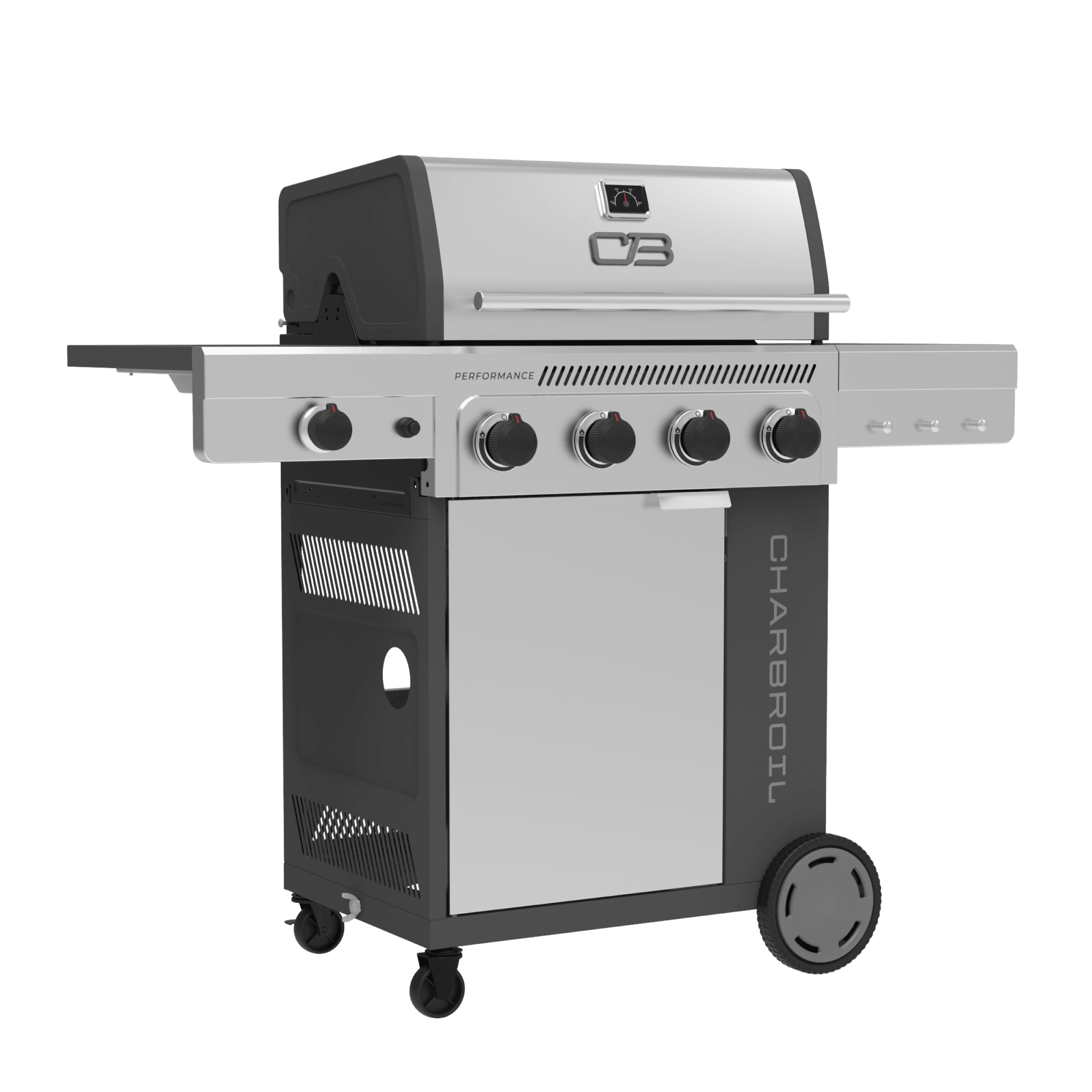 Charbroil Performance Series FlavorMax 4 Burner Gas Grill with Side Burner (Silver, 565 sq in) bpcyi