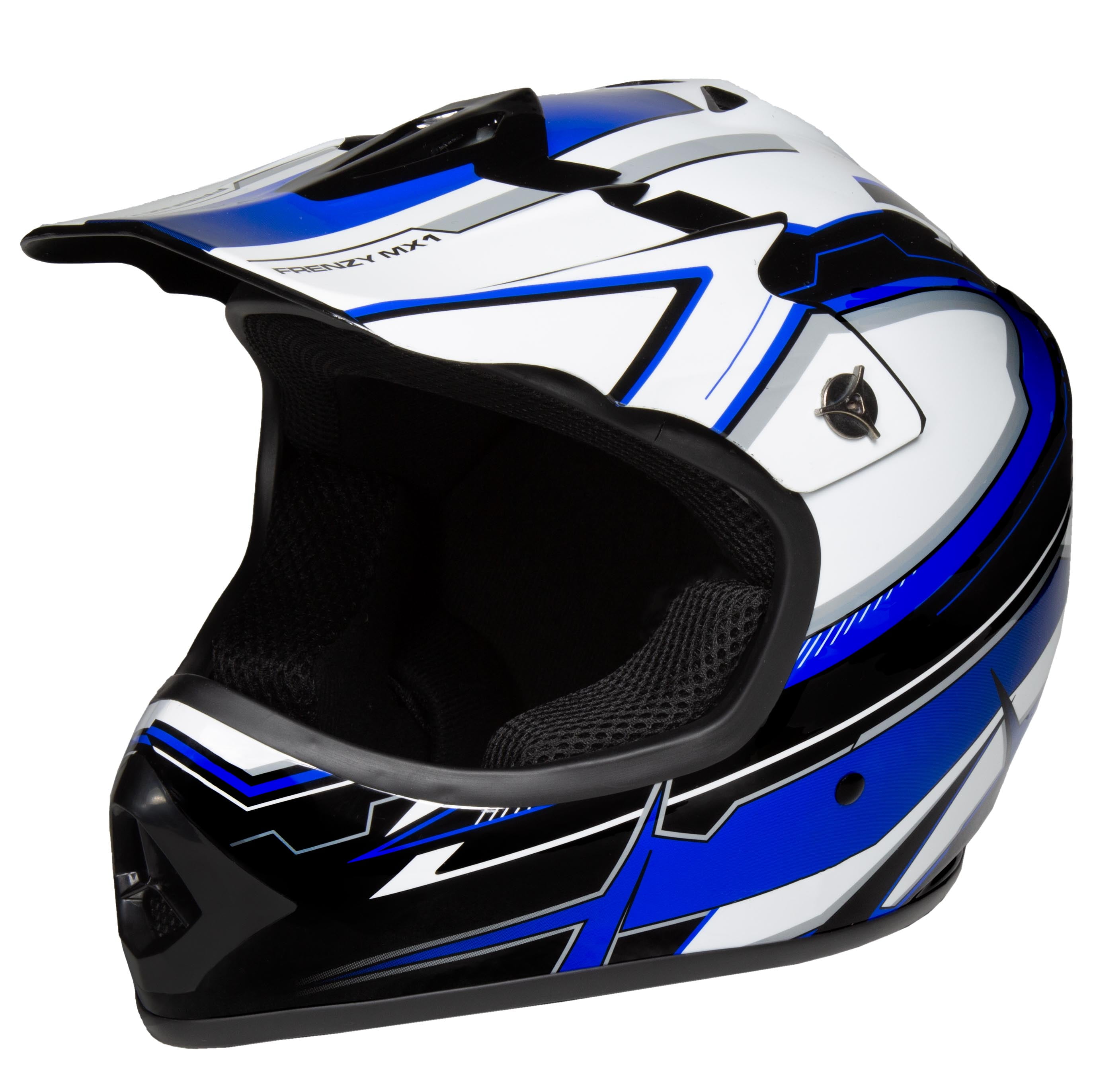 Fuel Helmets Youth Frenzy MX Off-Road ATV Helmet (Blue, Large) 6nekh