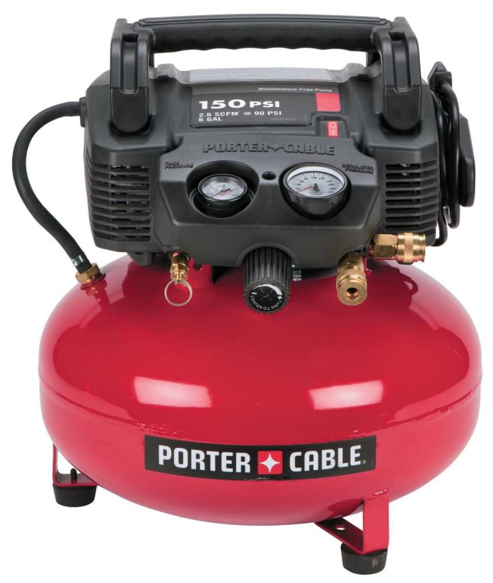 PORTER-CABLE C2002 Pancake Air Compressor (Oil-Free, 6 Gallon) o48zf