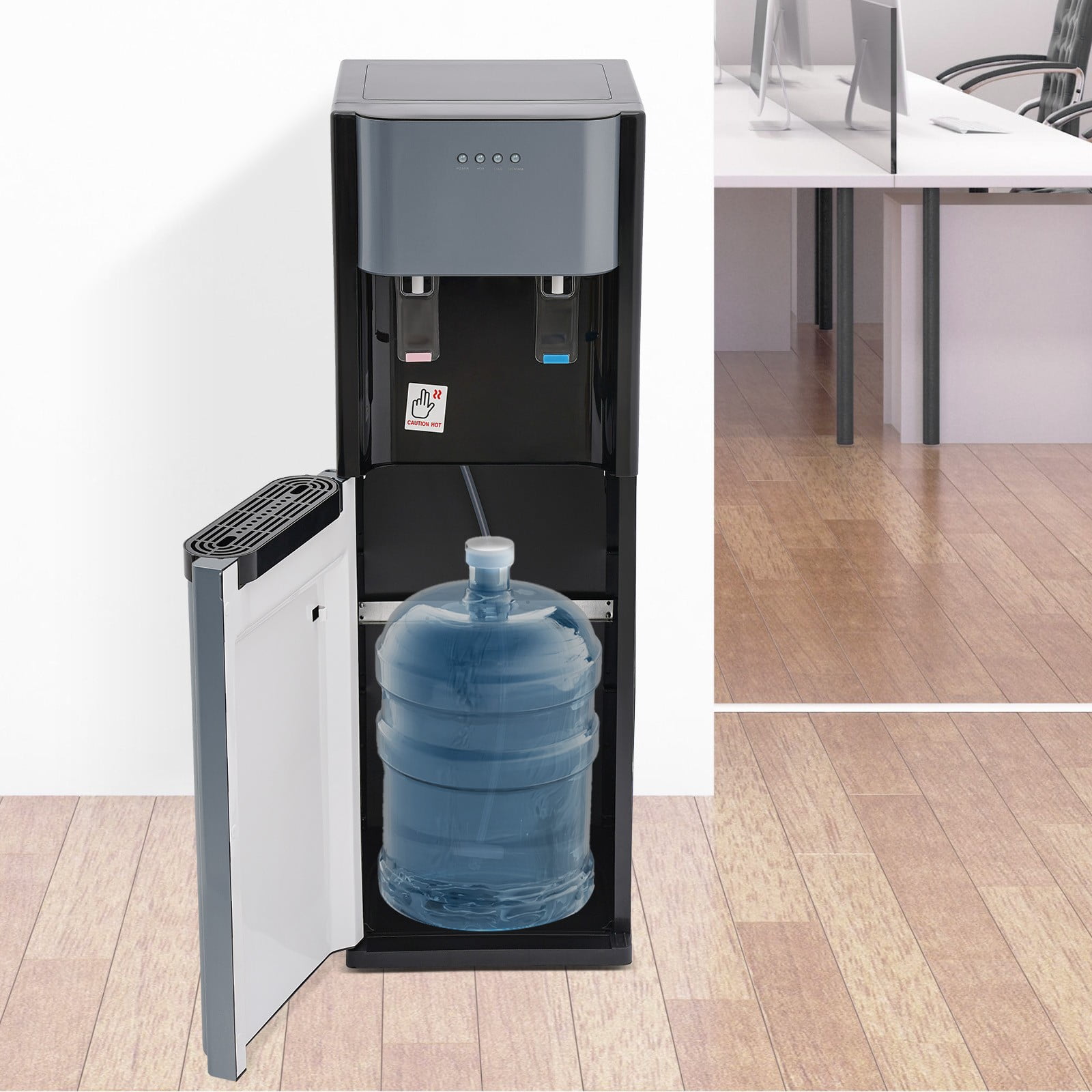 Generic Bottom Loading Water Cooler Dispenser with Heating and Cooling Functions (Dark Gray, 5 Gallon) l1bus - Image 2