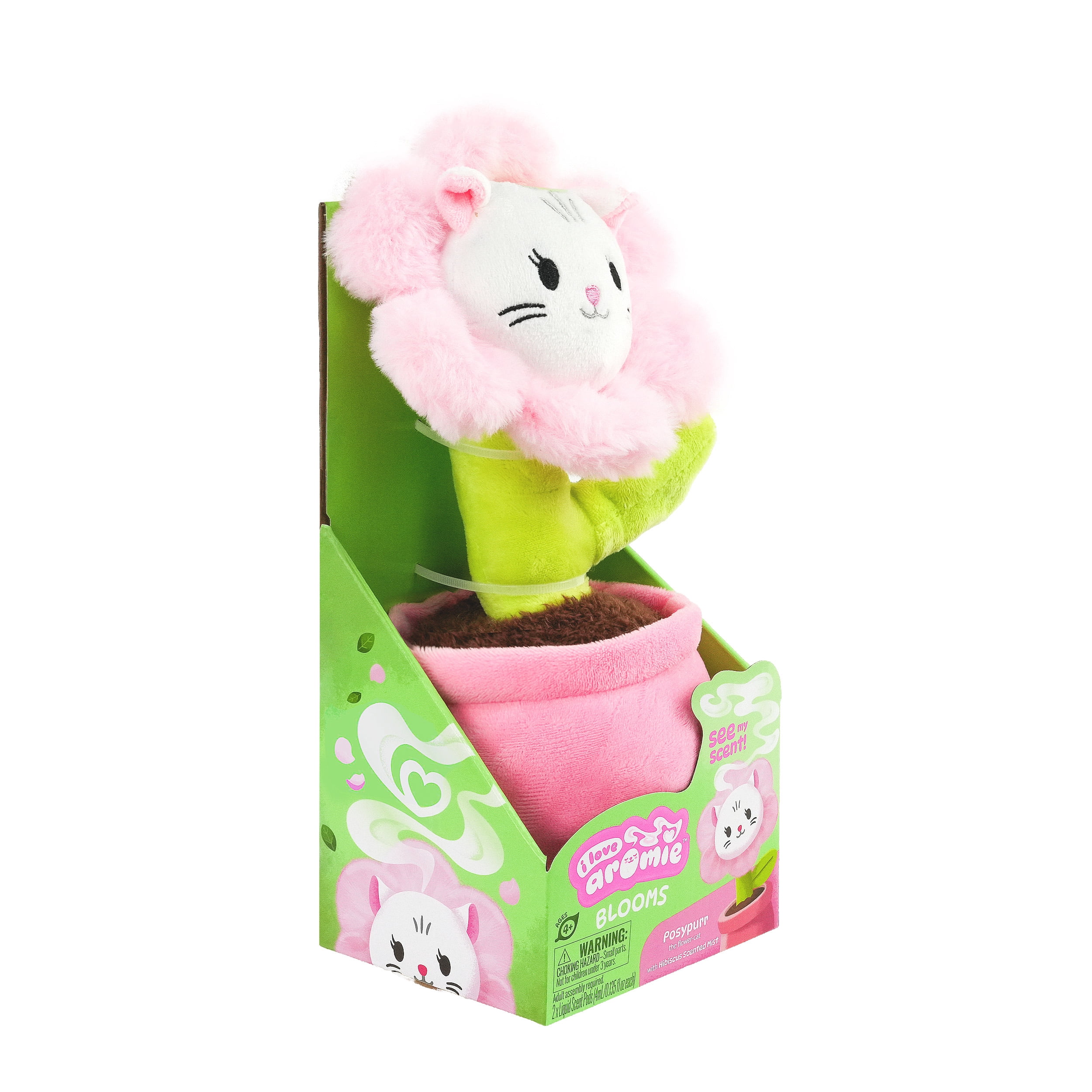 ToyMonster i love aromie Posypurr Hibiscus Scented Flower Plush Toy with Visible Magic Mist (Hibiscus, 10.6 in) 8hjzb