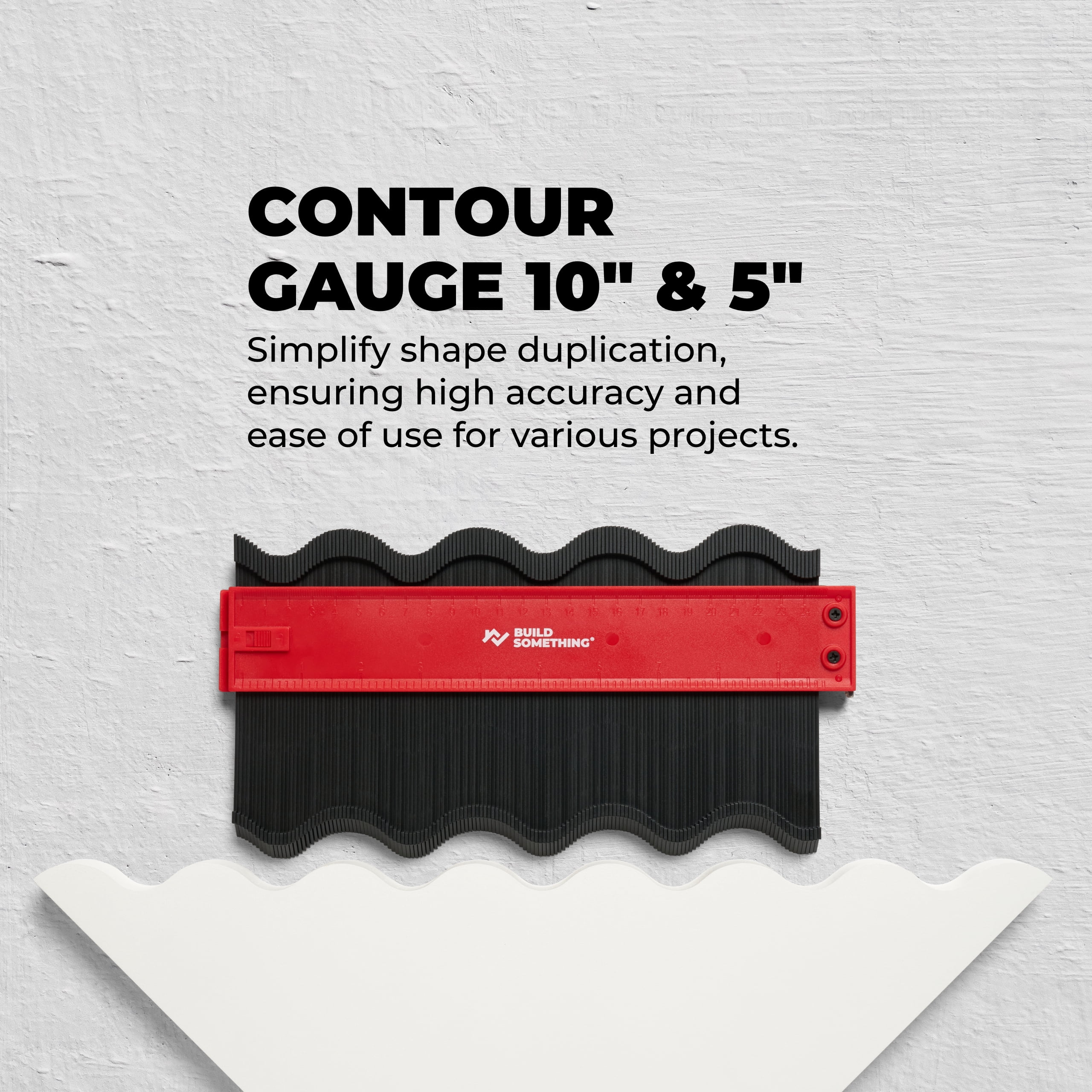 Kreg Contour Gauge Set (10 in & 5 in, 2 Pack) Adjustable Profile Tool for Flooring, Tile, and Woodworking hmve8 - Image 2