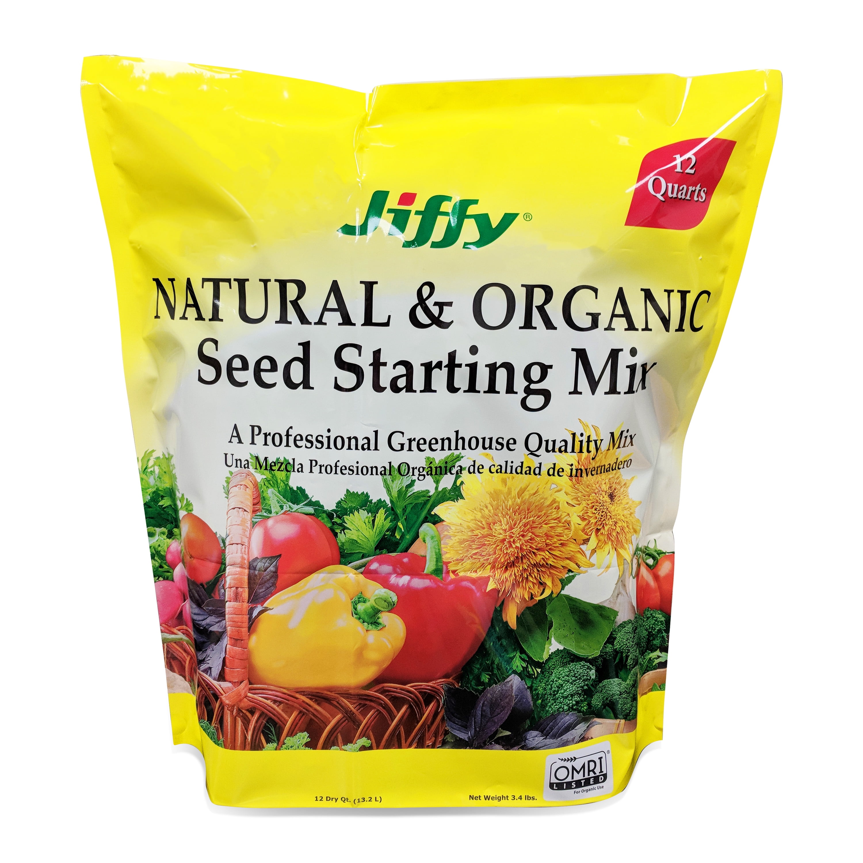 Jiffy Natural & Organic Seed Starter Mix (12 dry qt) xkqpv