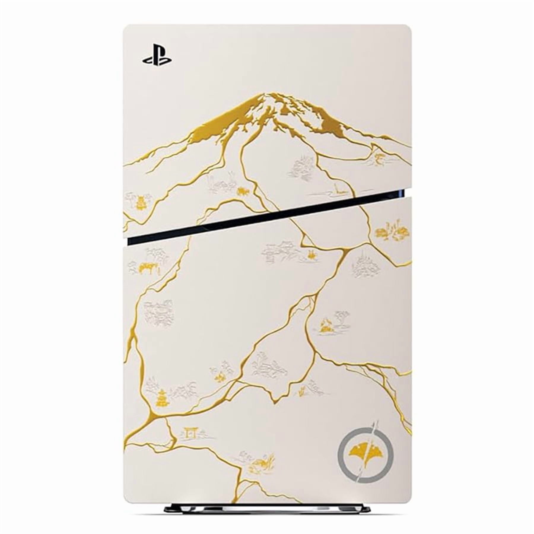 Sony PlayStation 5 Ghost of Yotei Disc Console Bundle with Extra Controller (Glacier White, 1 Pack) qyz0x
