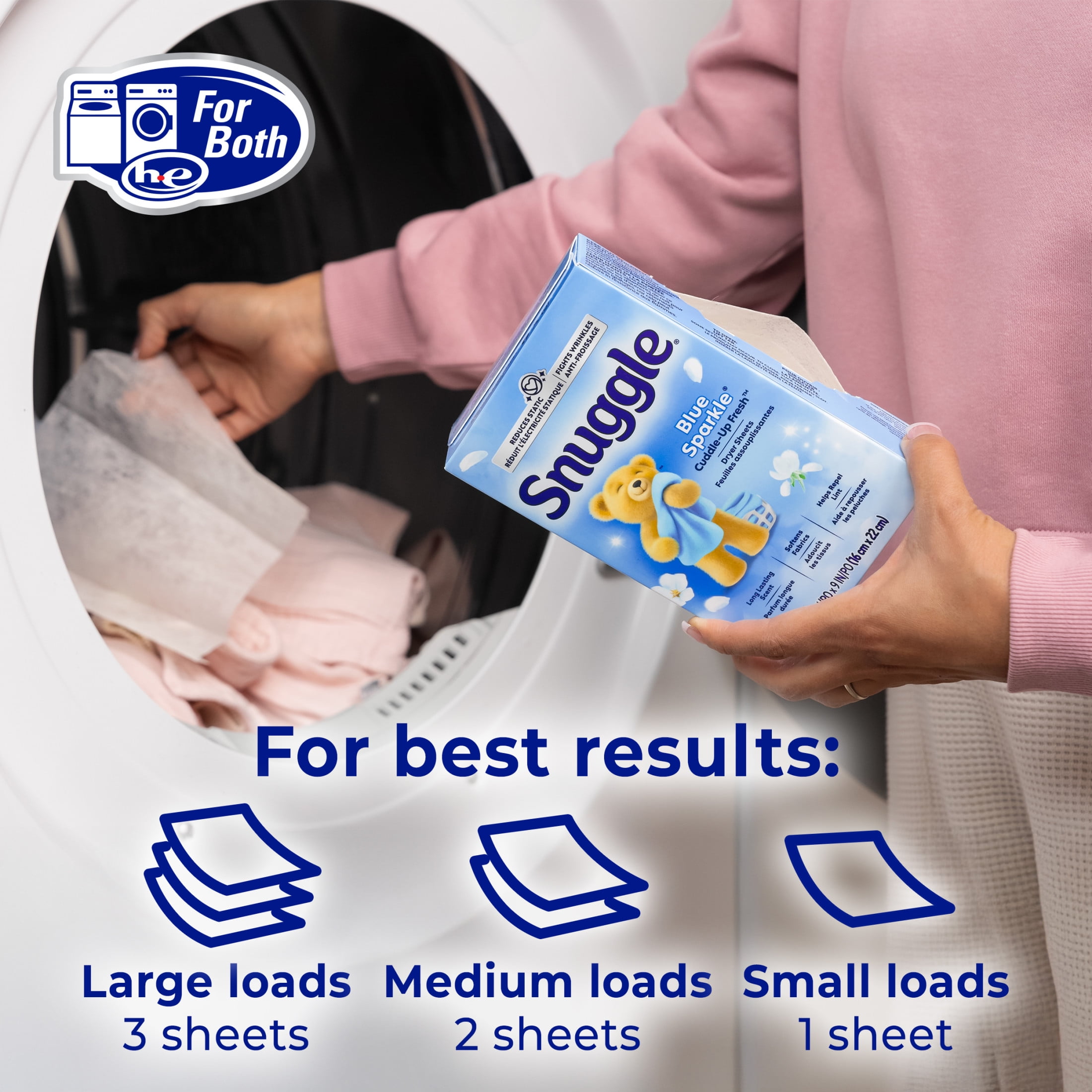 Snuggle Blue Sparkle Cuddle Up Fresh Dryer Sheets (Blue, 40 Count) gd6fv