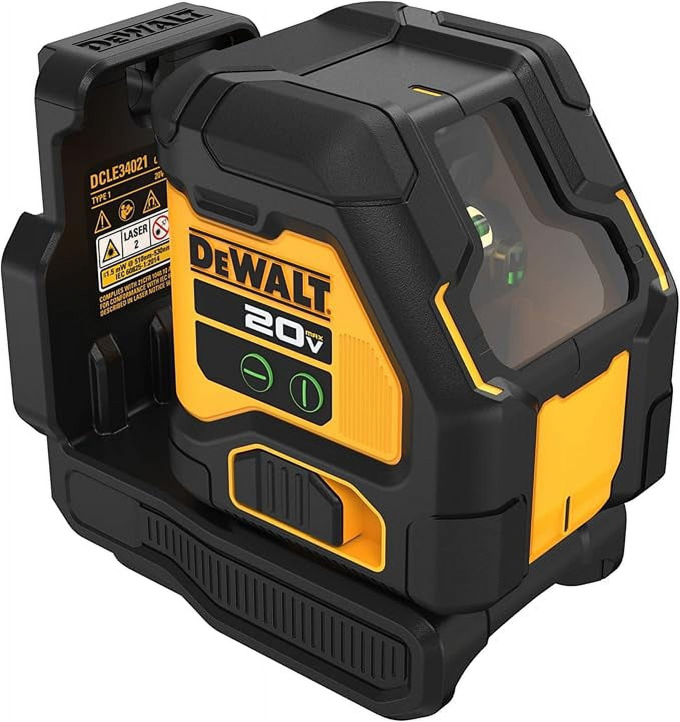 DEWALT 20V MAX Cross Line Laser Level, High-Visibility Green Beam, Self-Leveling Tool (Green, Bare Tool) 97u47