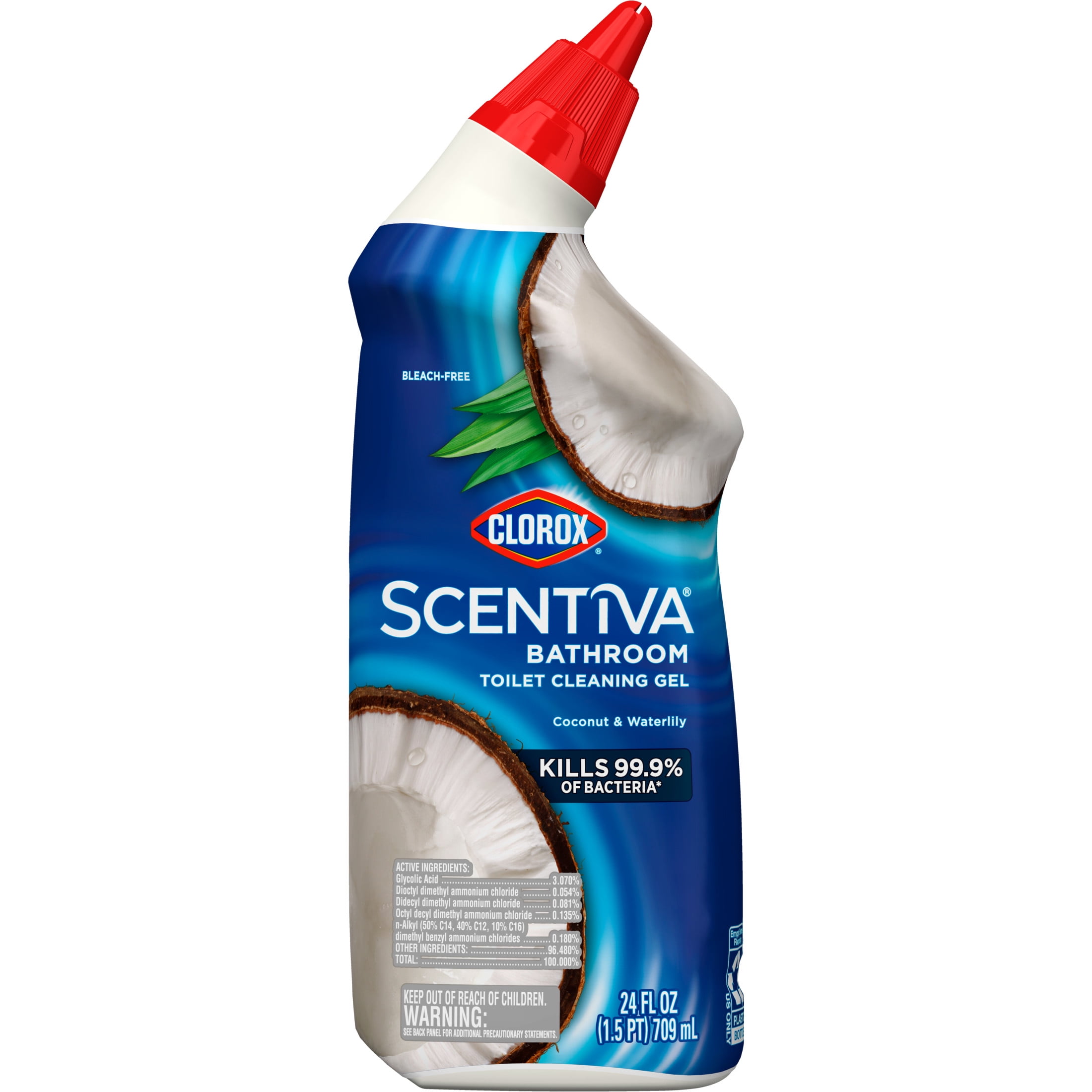 Clorox Scentiva Toilet Bowl Cleaning Gel, Antibacterial Formula, Coconut and Waterlily (24 fl oz) fsdnd