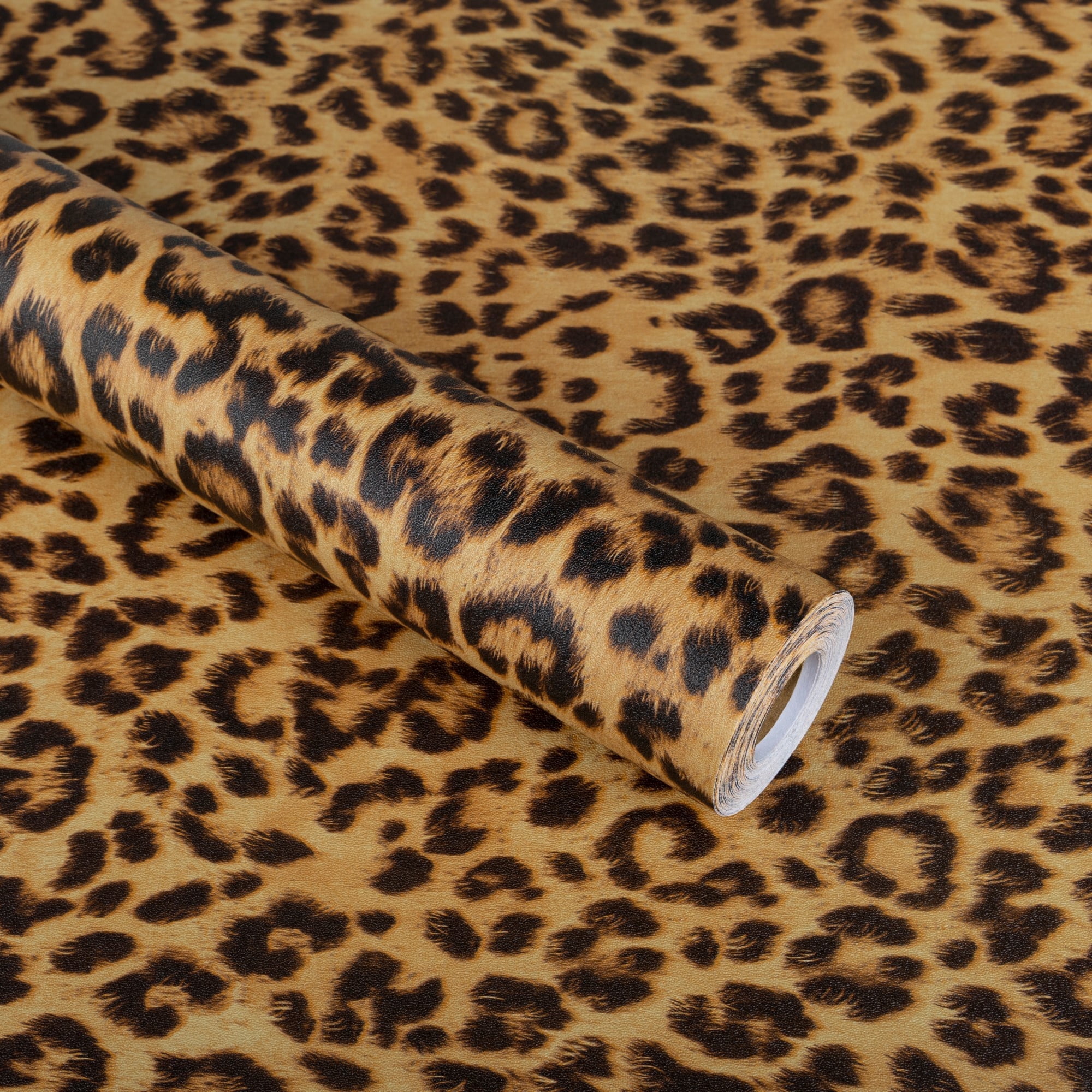 UMIGGEE Leopard Print Peel and Stick Wallpaper, Removable Self-Adhesive Contact Paper for Bedroom and Bathroom (Yellow, 15.7-in x 118-in) qkckd