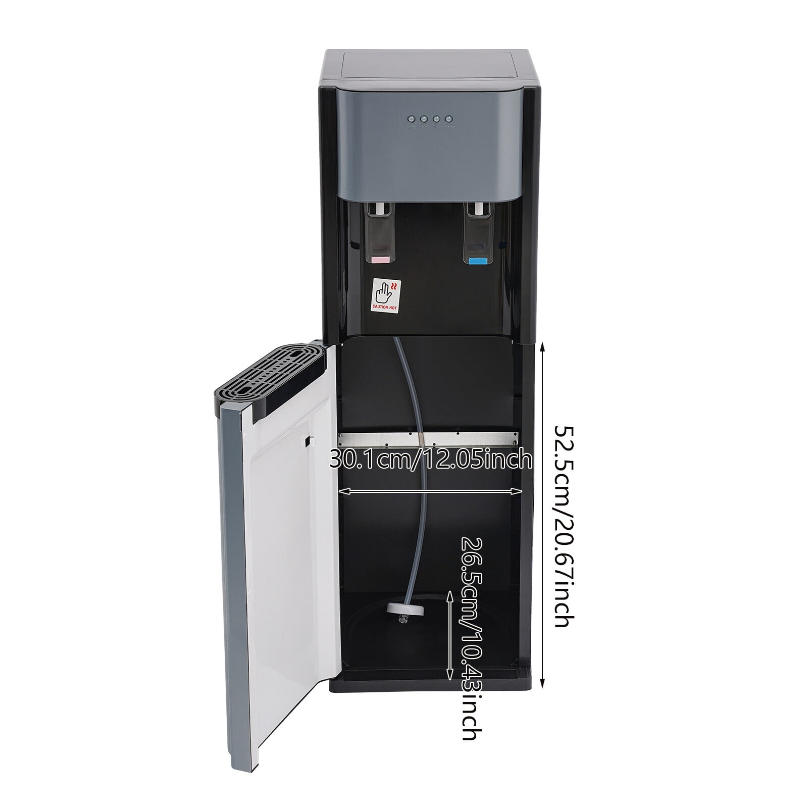 Generic Bottom Loading Water Cooler Dispenser with Heating and Cooling Functions (Dark Gray, 5 Gallon) l1bus - Image 4