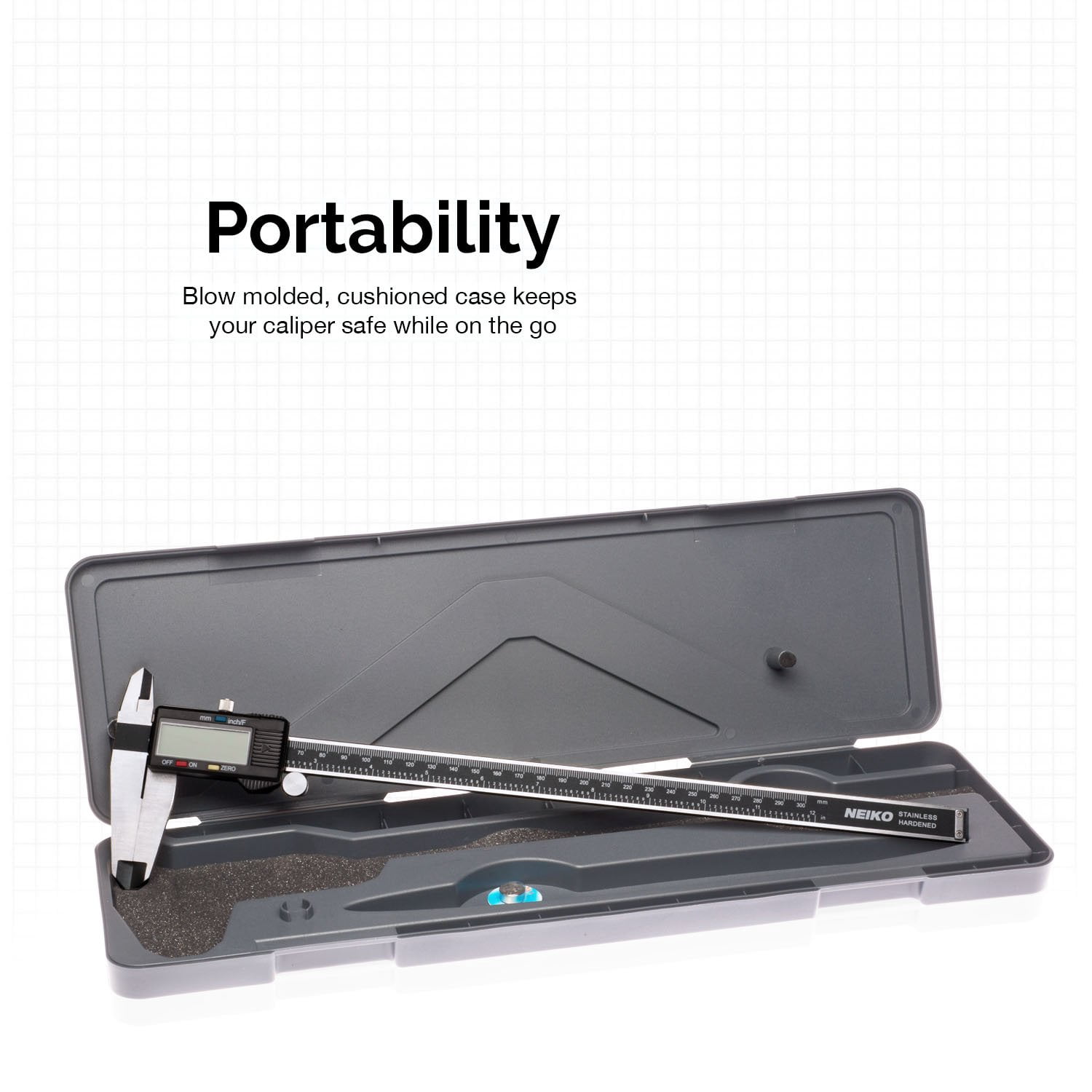 Neiko 01409A Electronic Digital Caliper, Stainless Steel Precision Measuring Tool with Extra Large LCD Display (Black, 12 in) mhuyd