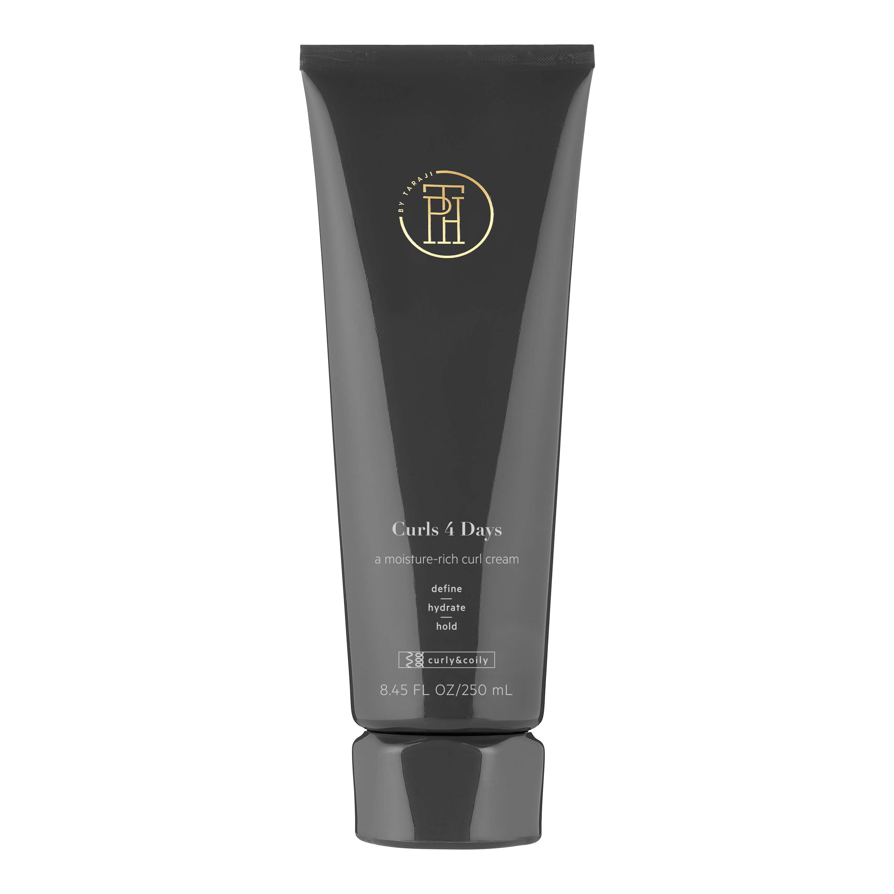 TPH BY TARAJI Curls 4 Days Curl Defining Cream with Shea Butter & Coconut Oil for Frizz Control & Shine (8.45 oz) cjac4