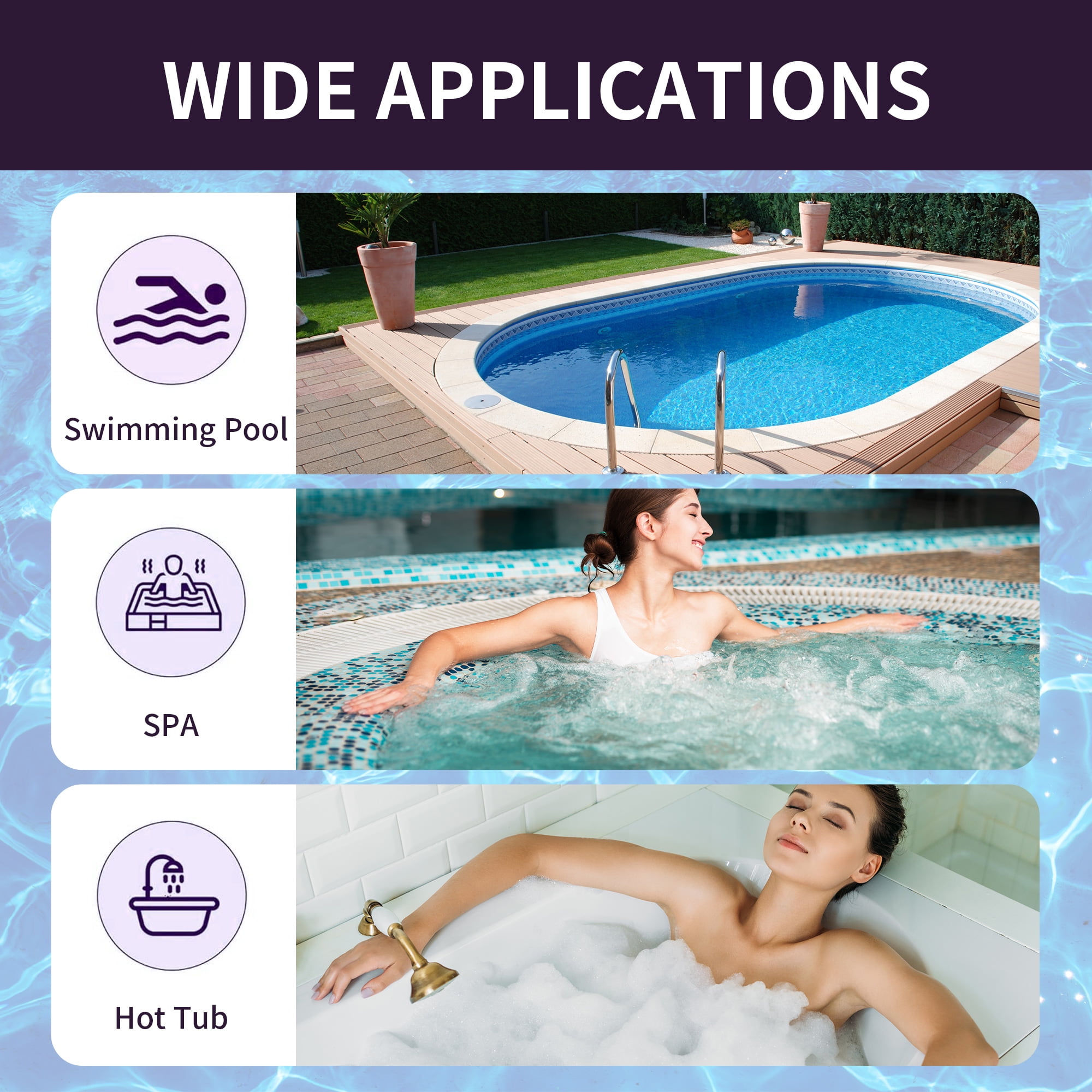 EASYTEST 9-Way Pool Test Strips for Swimming Pool, Hot Tub, and Spa Water Quality Monitoring (165 Strips) wujwm