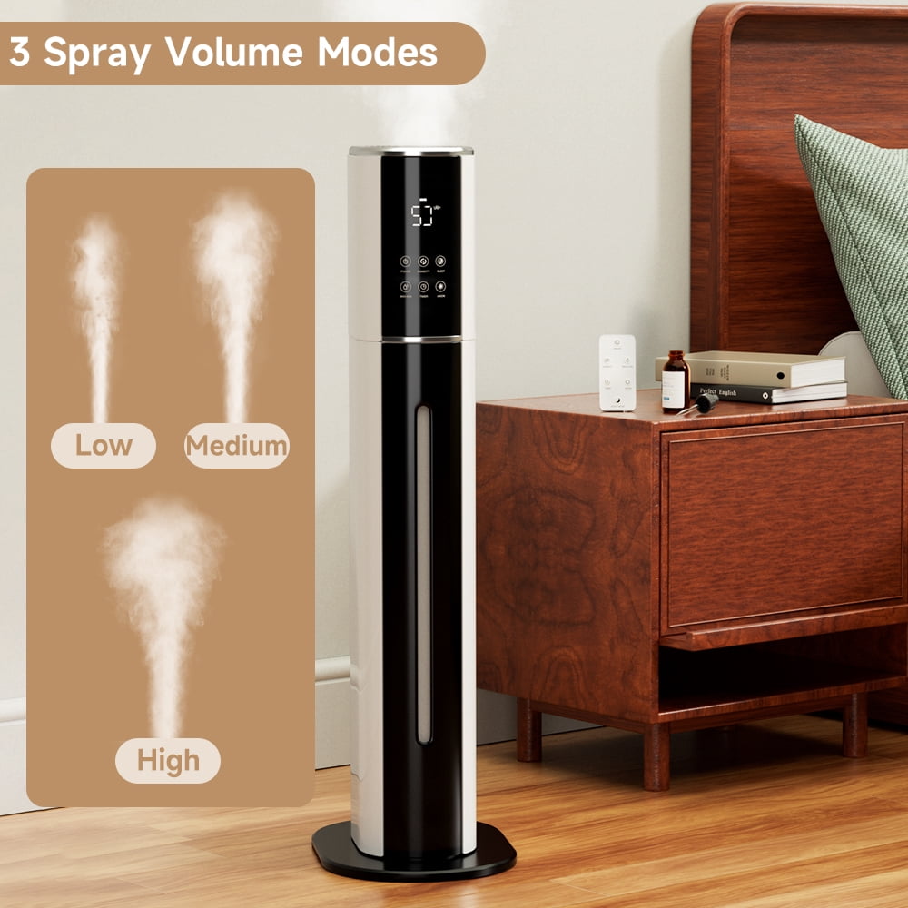 Topteng Large Room Humidifier, Smart Ultrasonic Cool Mist with Remote Control (White, 2.4 gal) w6pfe