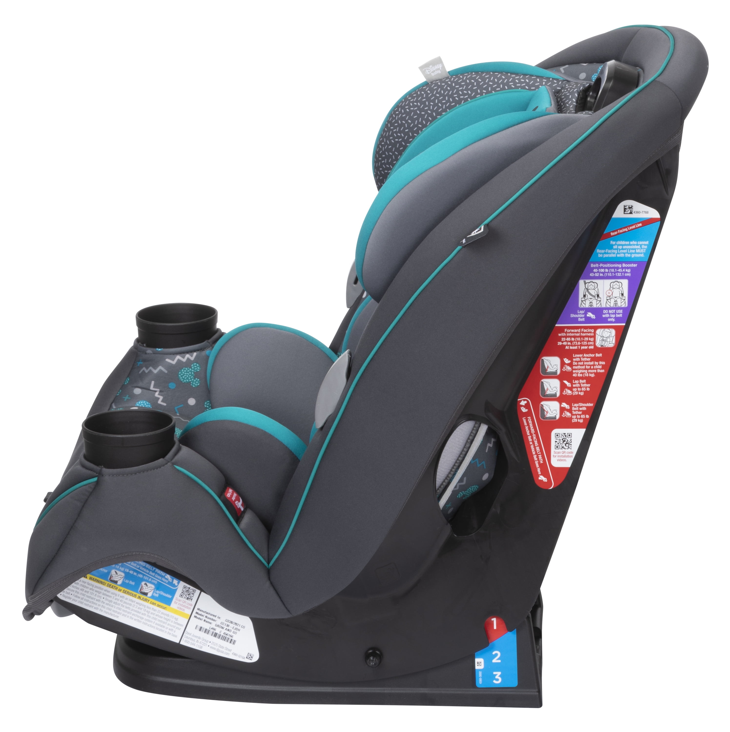Disney Baby Grow and Go All-in-One Convertible Car Seat (Mickey Sprinkle, 5-100 lb) tlsu0