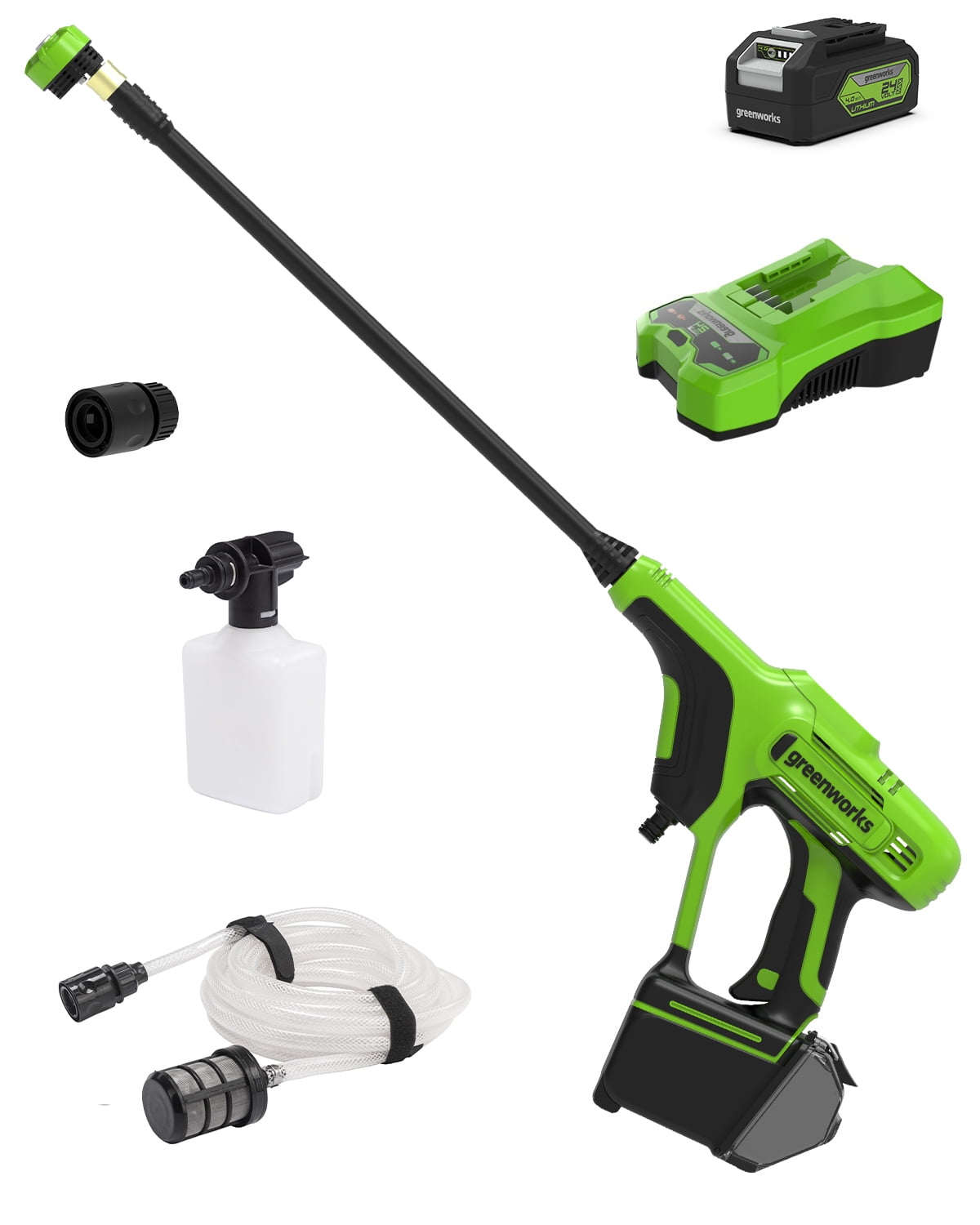 Greenworks 24V 600-PSI Cordless Power Cleaner with 4.0 Ah USB Battery and Charger (13 fl oz) i0mde