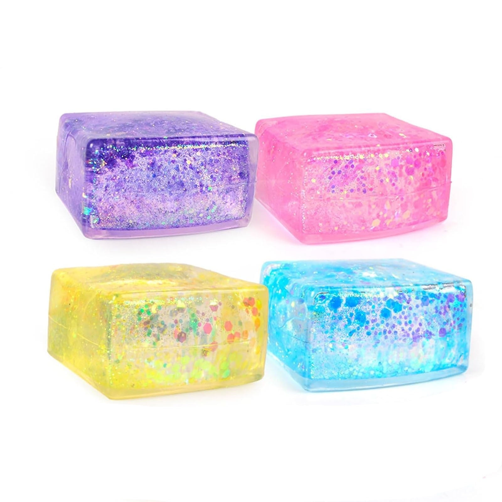 Ikohbadg Ice Cube Sensory Squeeze Toy for Stress Relief and Hand Exercise (Random Color, 1 Pack) z236r