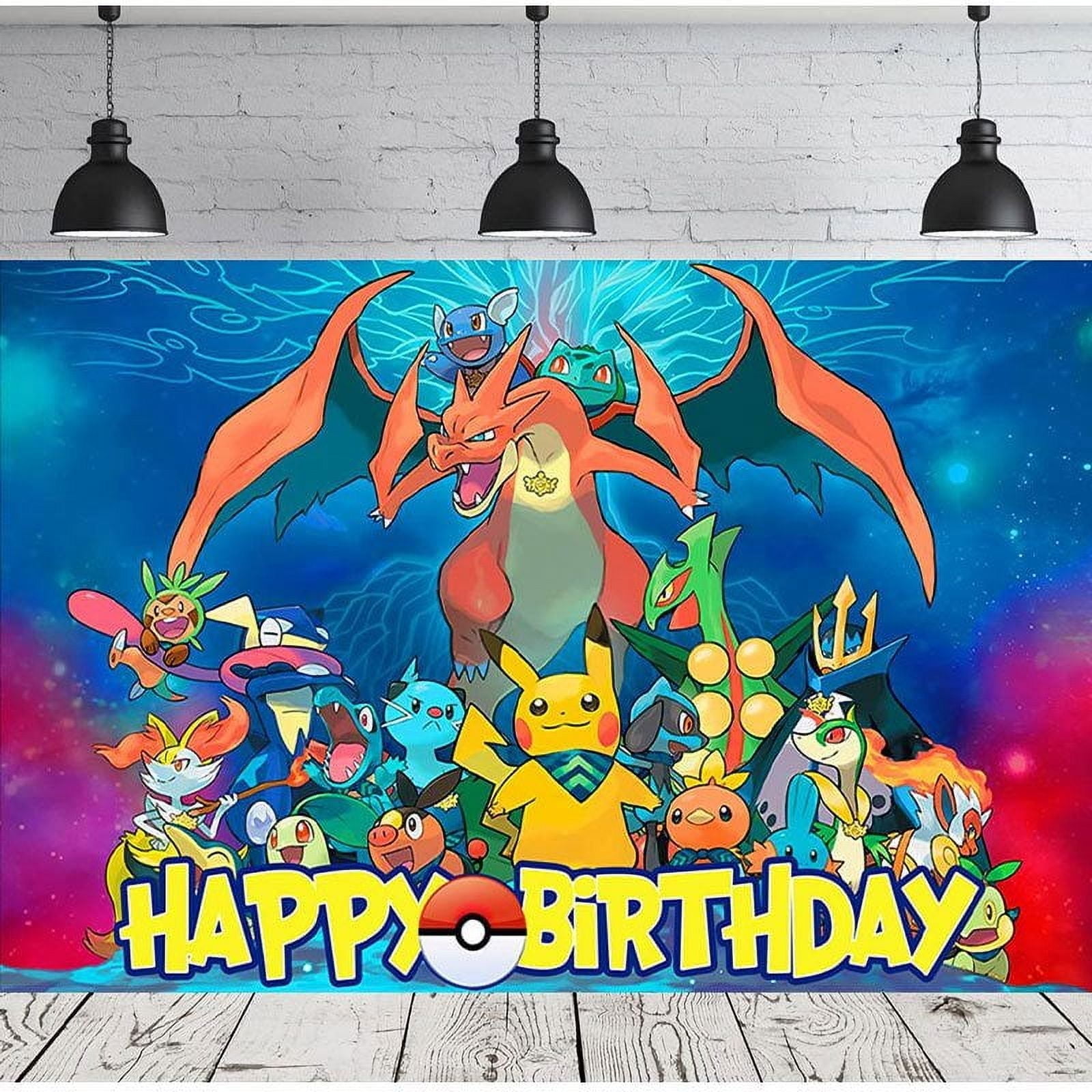 Zhongkeqingyun Pokemon Birthday Party Backdrop Banner (Multicolor, 70.8 in x 43.2 in) rzvk4