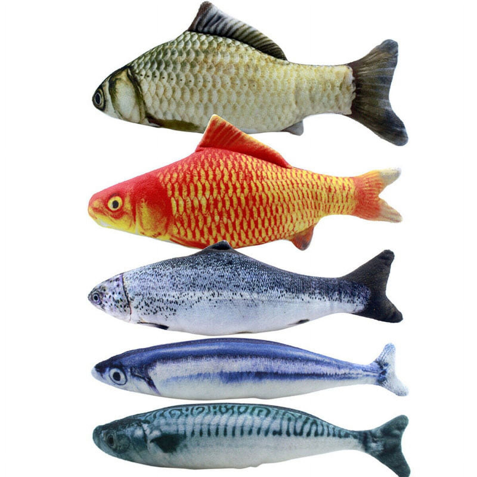 Generic Catnip Fish Toys Interactive Plush Pillows for Cats (Multi-Color, 5 Pack, 7.87 in) izjj7