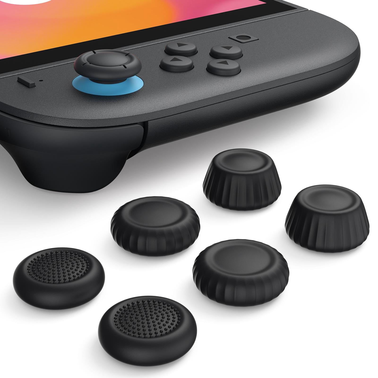 JSAUX Thumb Grips for Nintendo Switch 2 Joy-Con Ergonomic Joystick Caps (Blue/Orange, 3 Pairs) 9n7od