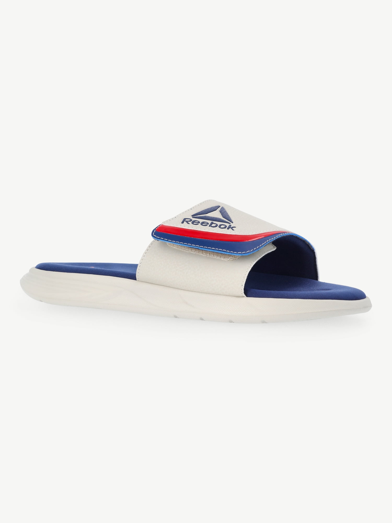 Reebok Men’s Delta Slide Sandals, Lightweight Memory Foam Comfort (White, Size 10) prhc9