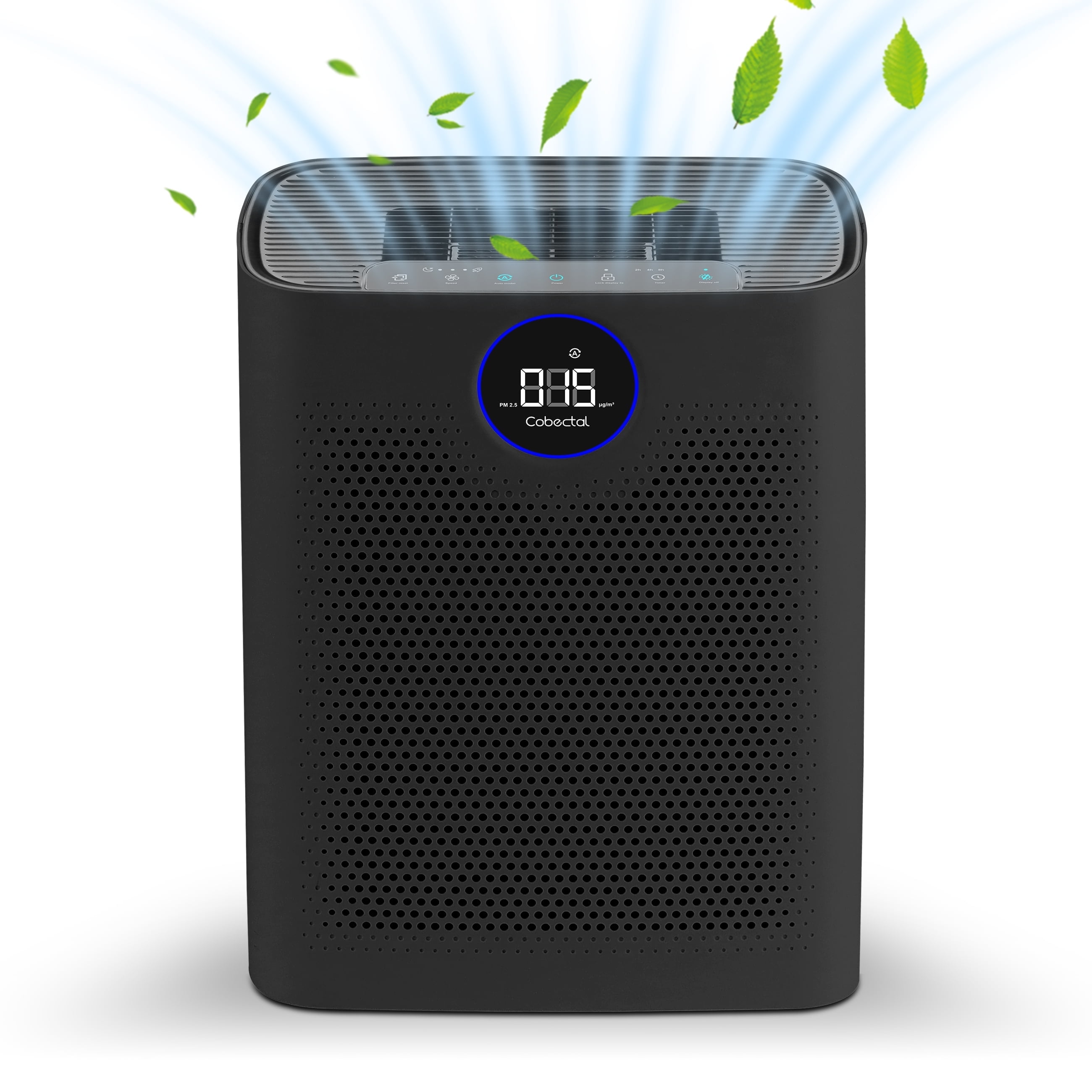 Cobectal H14 HEPA Air Purifier for Home Large Room, Pet Dander & Allergen Remover (Black, 15.82 in x 12.12 in x 6.37 in) devlb