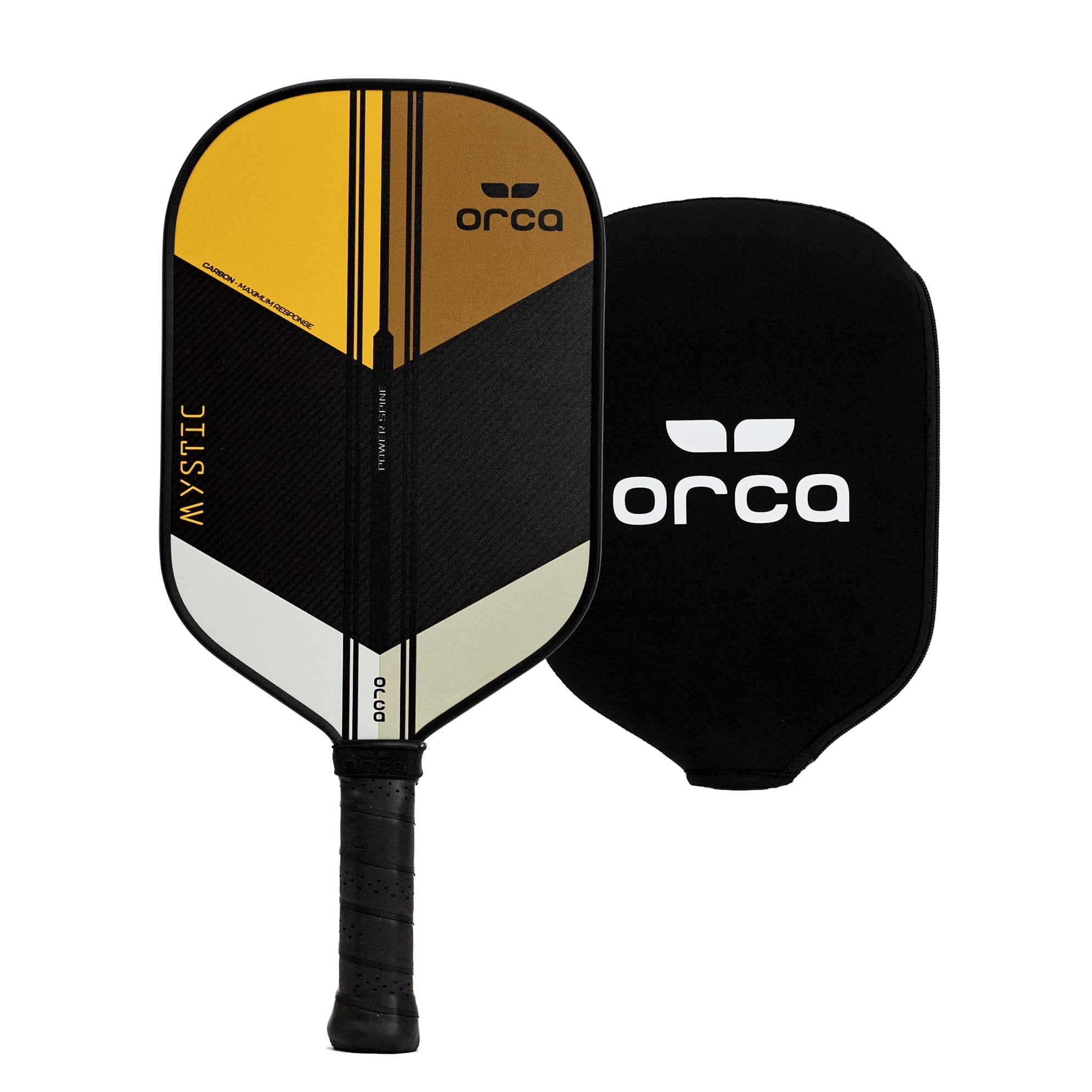 ORCA Mystic Tournament Series Carbon Fiber Pickleball Paddle (Yellow, 7.3 oz) ws84e