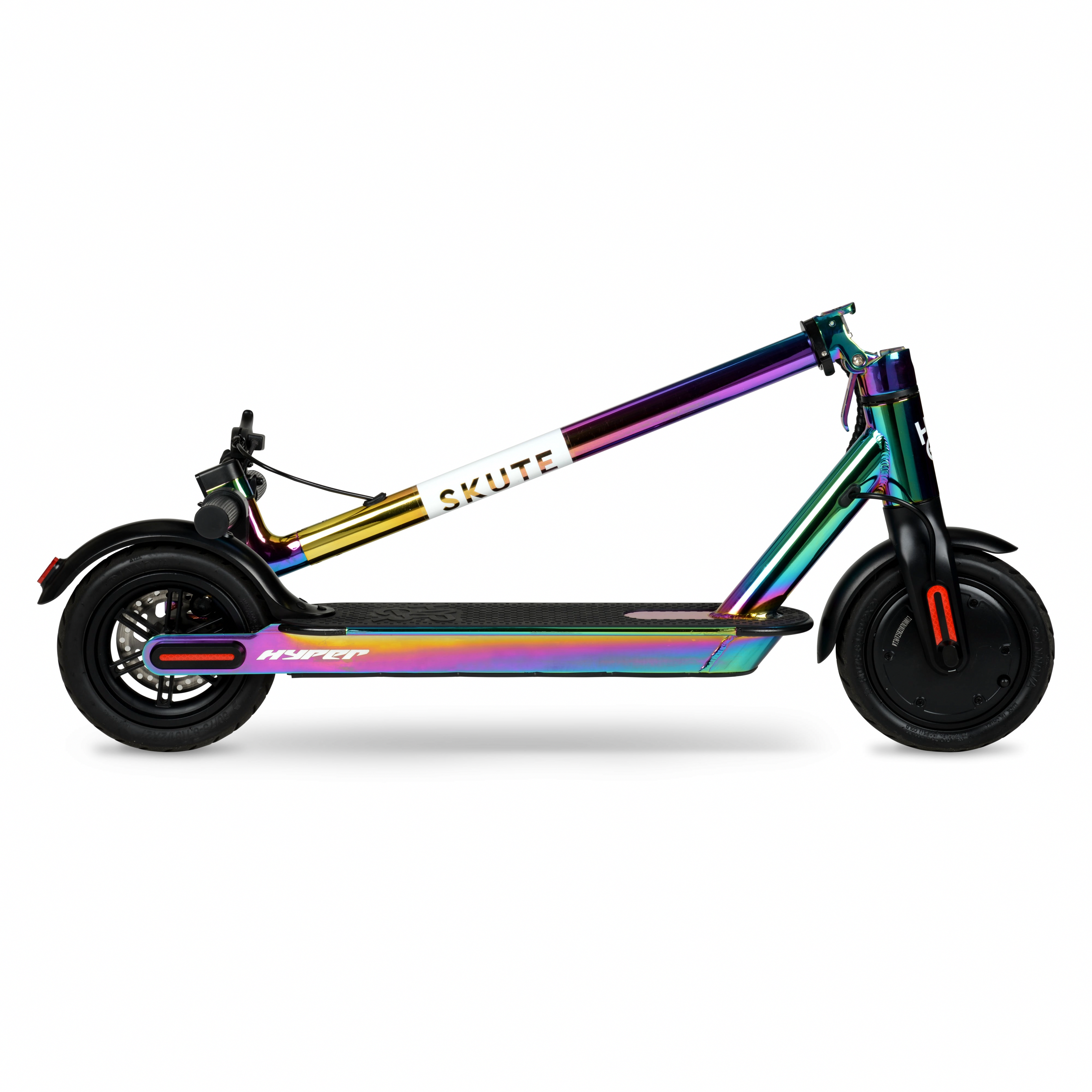 Hyper Toy Company Skute Folding Electric Scooter, 350W Motor, 16 MPH Max Speed (Jet Fuel, 264 lb Capacity) f590z