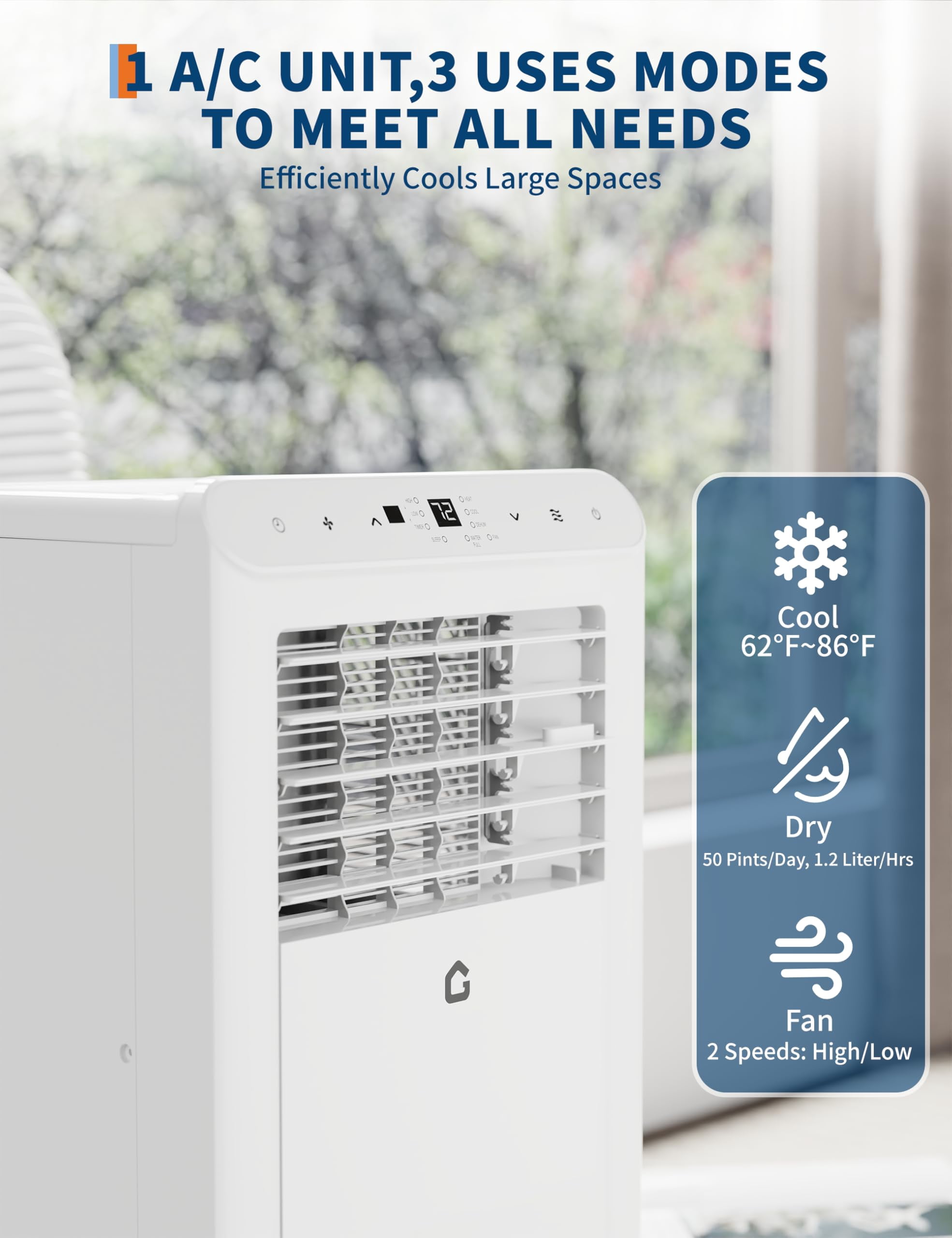 Tropow 8000 BTU Portable Air Conditioner (White, 13 in x 11 in x 27 in) hdqlr
