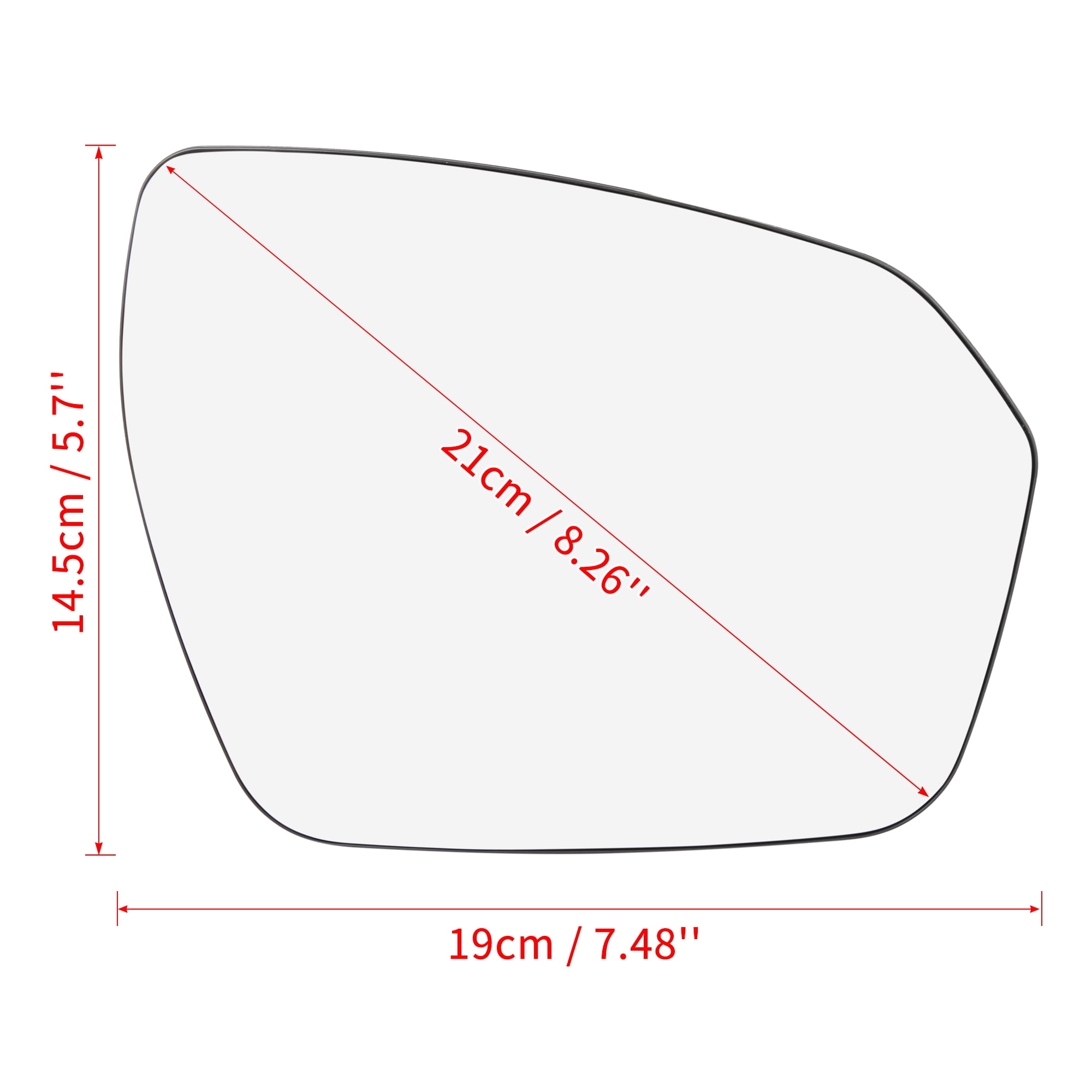 Unique Bargains Passenger Side Heated Mirror Glass with Backing Plate for Land Rover Range Rover Evoque (Right Hand, 1 Piece) h5k14