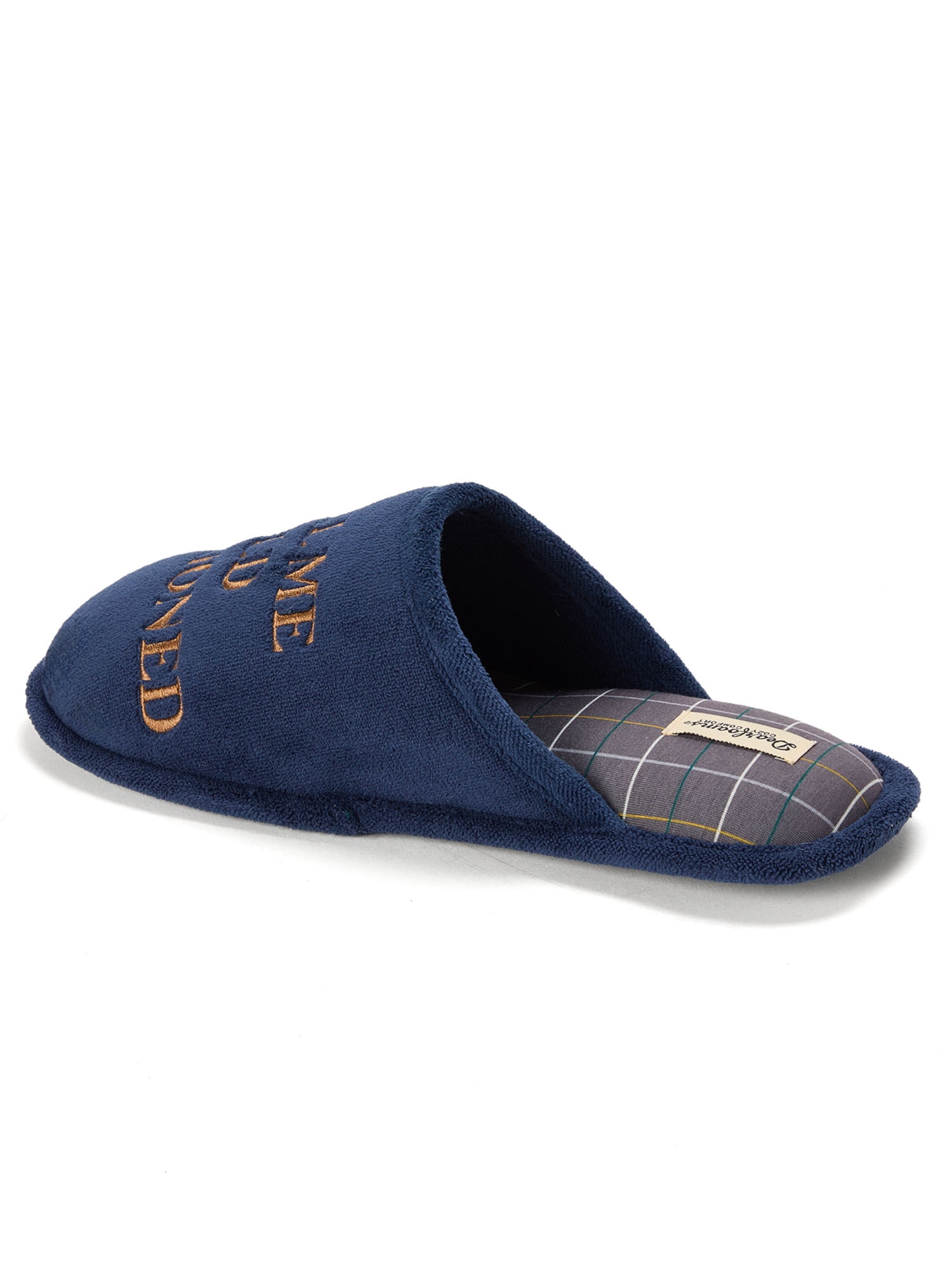 Dearfoams Cozy Comfort Scuff Slippers Indoor Outdoor Durable Footwear (Blue, Men's Size 10) necp9