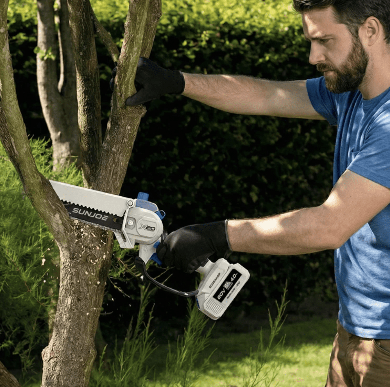 Sun Joe 20V Cordless Handheld Pruning Saw with 4.0-Ah Battery and Charger (Black, 6 in) vdkka