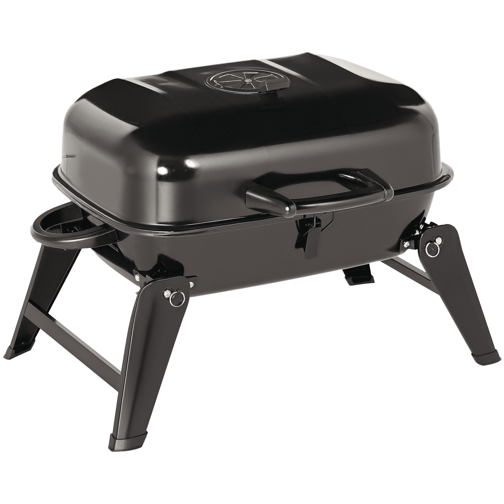 Outsunny Portable Charcoal Grill, Outdoor BBQ Cooking Stove with Folding Legs and Vent (Black, 23.25 in x 17 in x 14.25 in) tvf3d