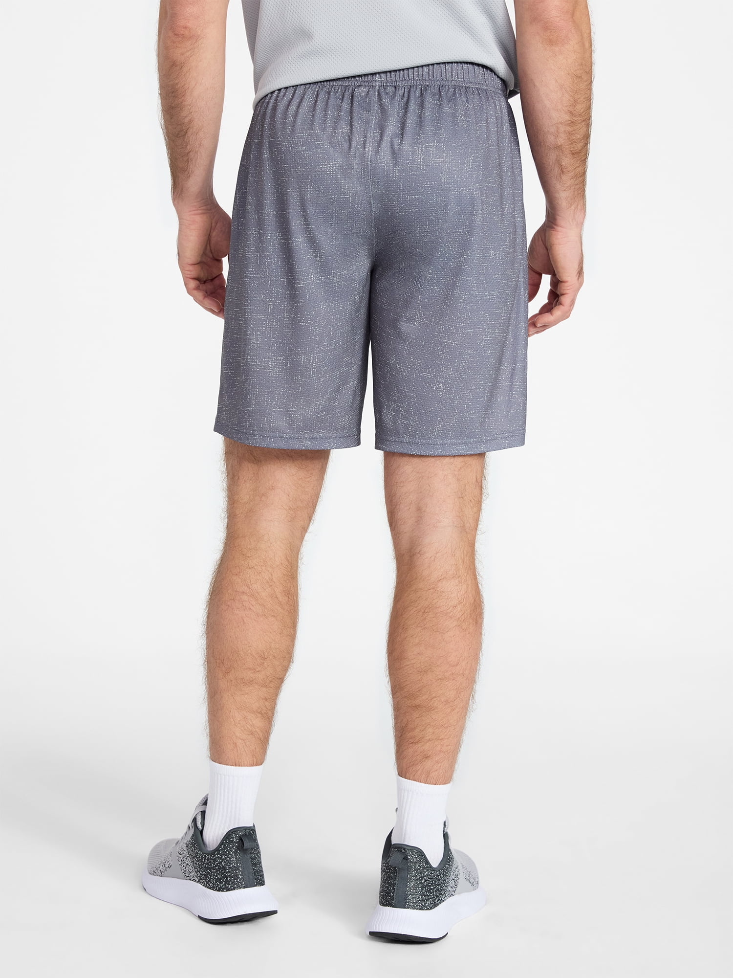 Athletic Works Men's Active Mesh Performance Shorts (Grey, 9 in Inseam) hwd78