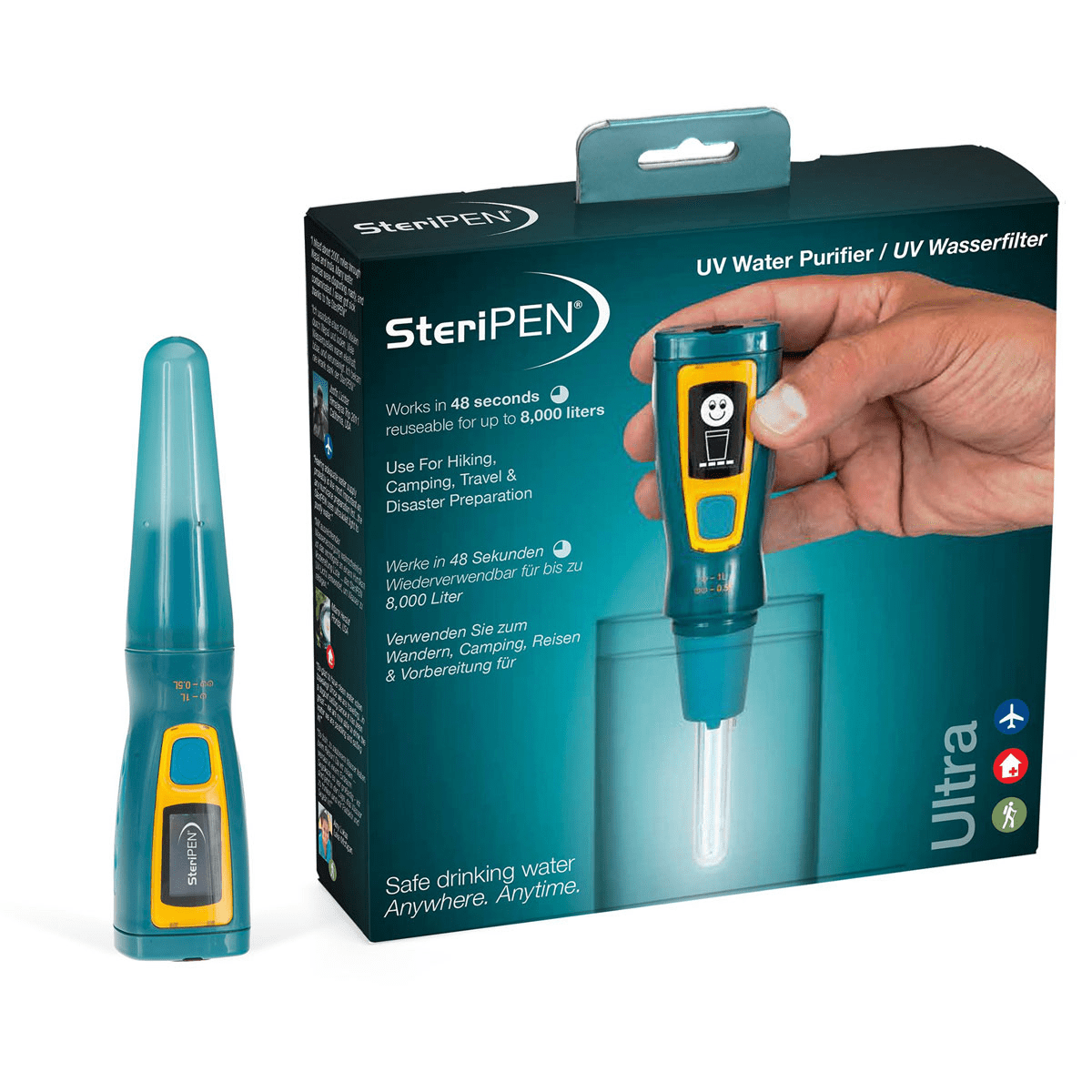 SteriPEN Ultra UV Water Purifier Portable Handheld Filtration System (1 Unit) zljxx