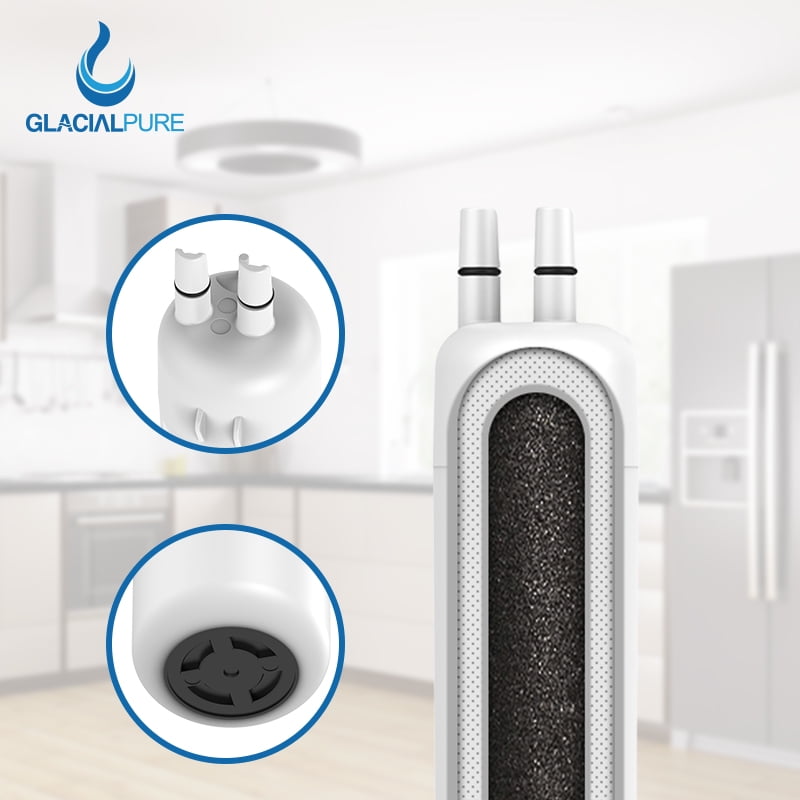 GlacialPure EDR1RXD1 Refrigerator Water Filter Replacement for WHR1RXD1 W10295370A (3-Pack) 5ex7g