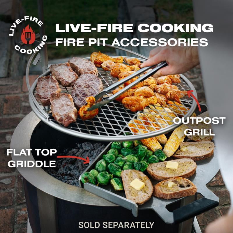 Breeo X Series 24 Smokeless Fire Pit, Heavy-Duty Corten Steel Outdoor Wood Burning Round Fire Pit (24 in. W x 14.75 in. H) w4jwp