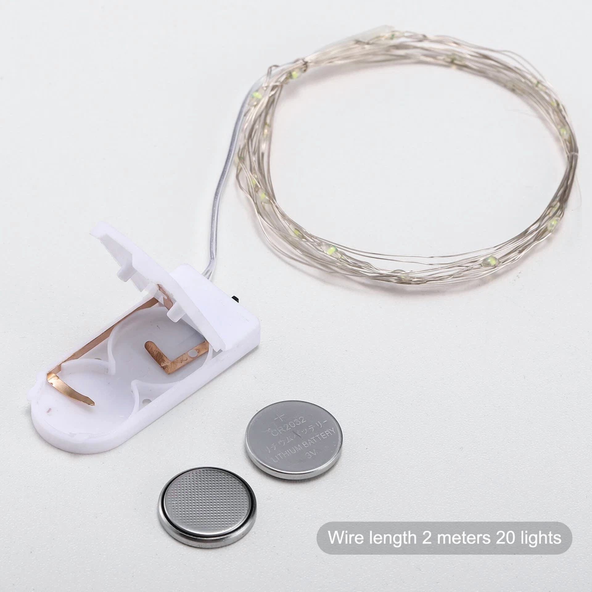 KLYNE Mini LED Copper Wire Fairy String Lights (Warm White, 6.6 ft, 20 Count) 0m8c6