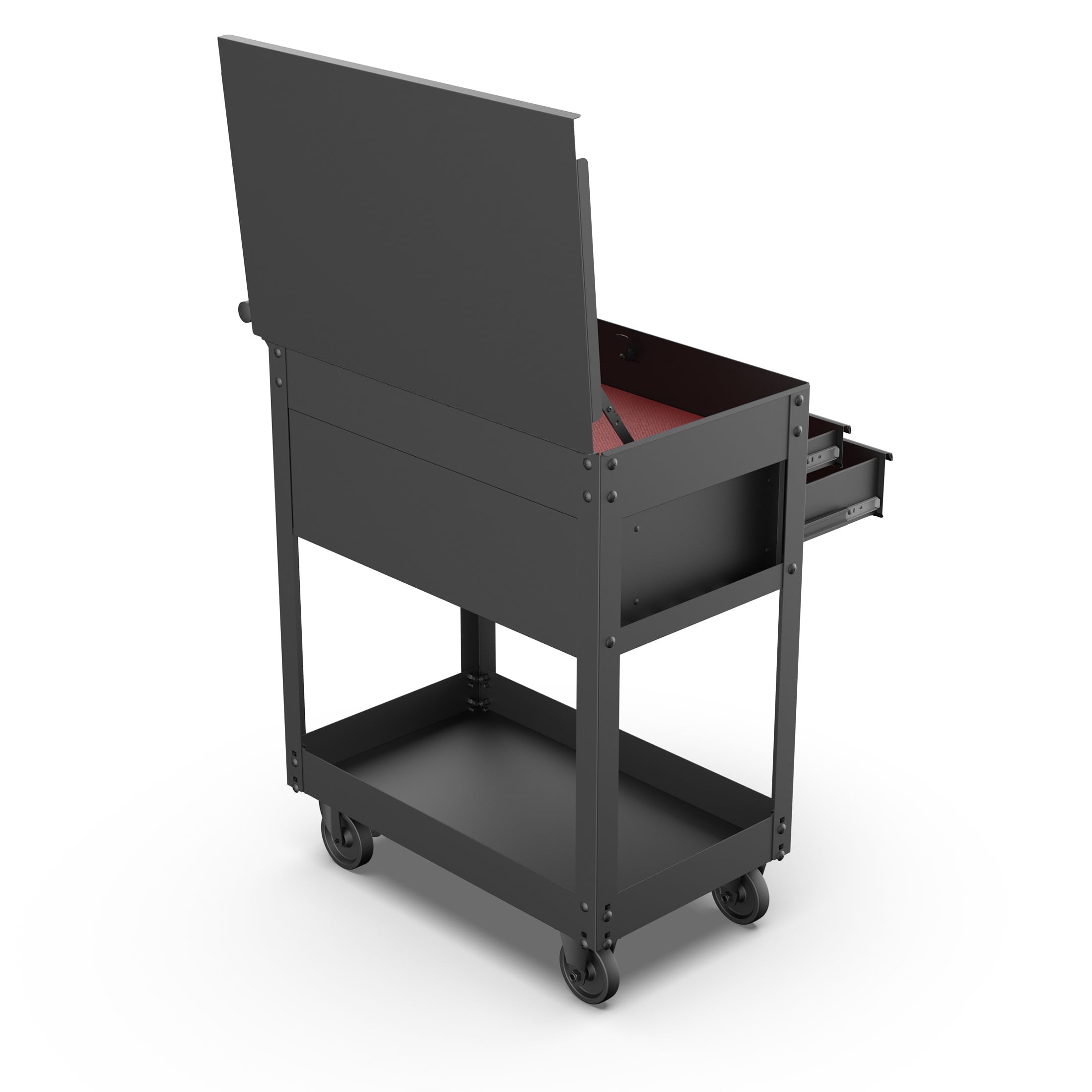 Hyper Tough 28-inch Steel Mechanics Tool Cart (Black, 500 lb Capacity) lttwl