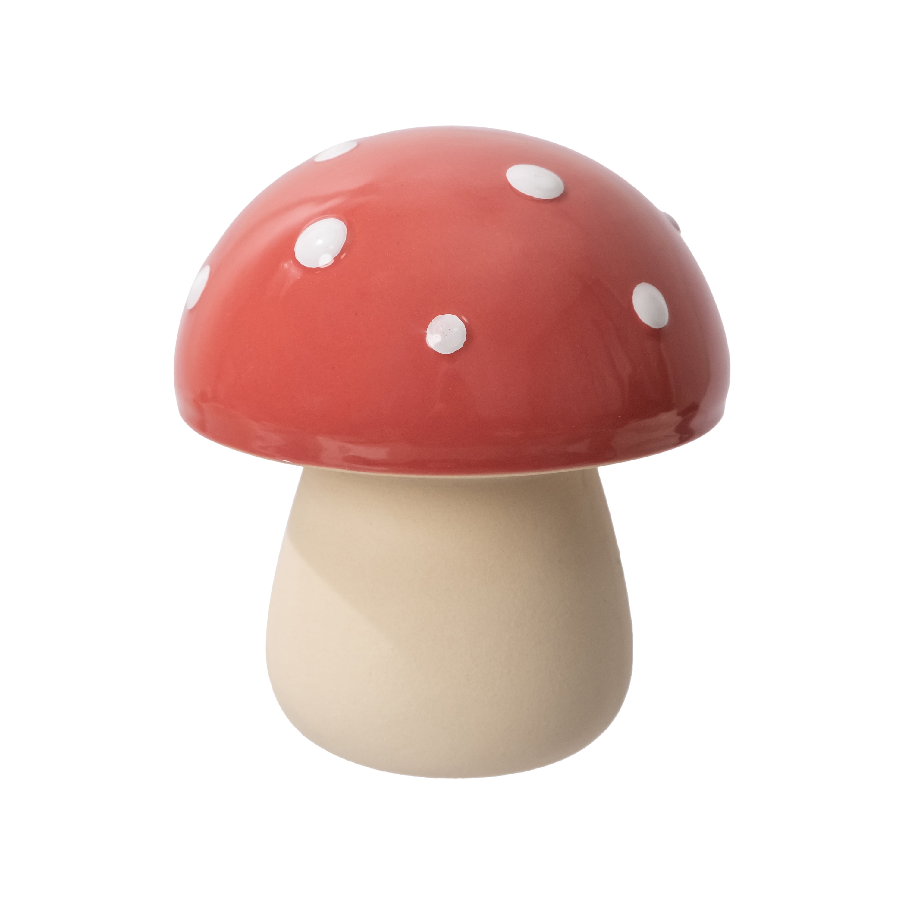 Mainstays Ceramic Mushroom Tabletop Torch for Outdoor Patio Decor (Red, 6 in) 0dqdt